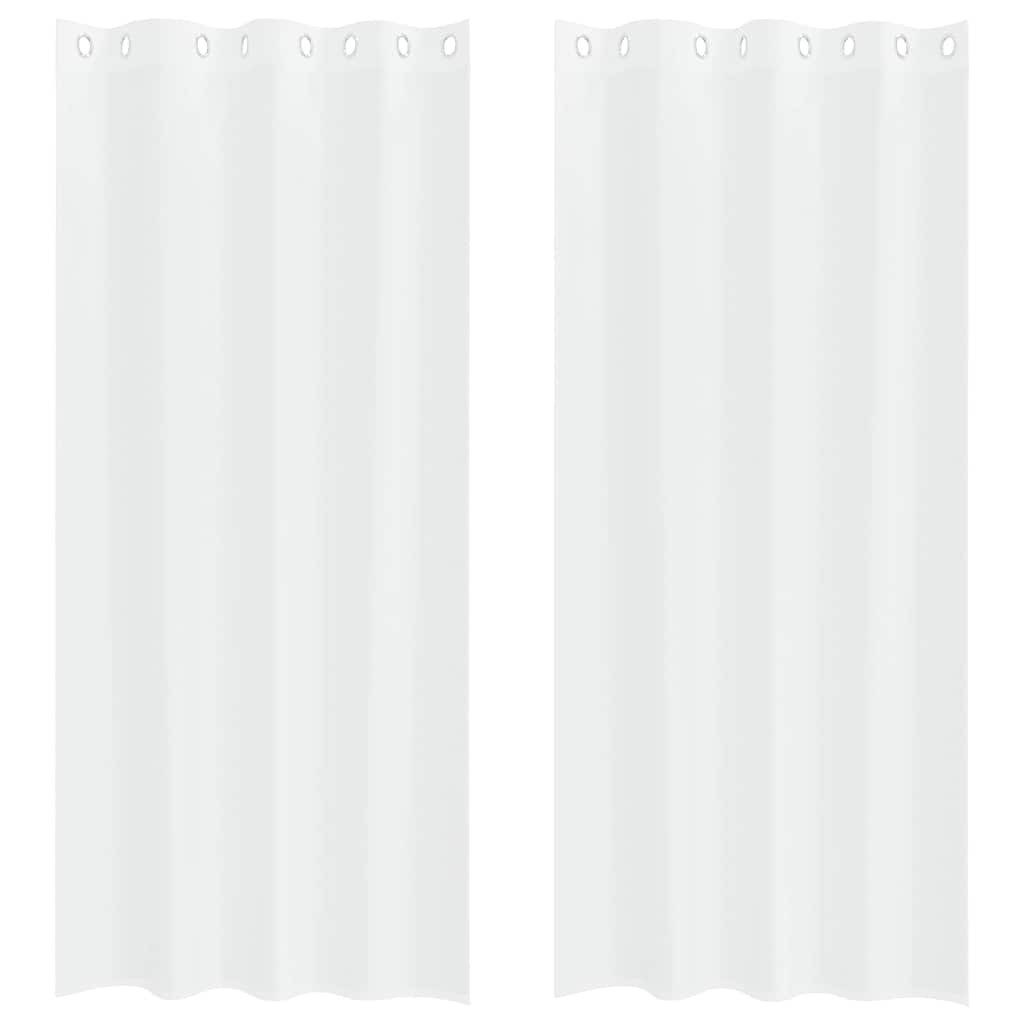 vidaXL Gardine Vorhänge mit Vorhängen 2 pcs Weiß 140 x 260 cm Polyester