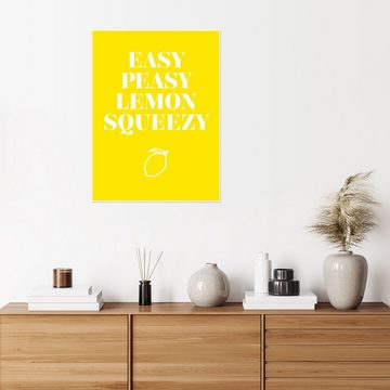 Posterlounge Poster Typobox, Easy Peasy Lemon Squeezy II, Kinderzimmer