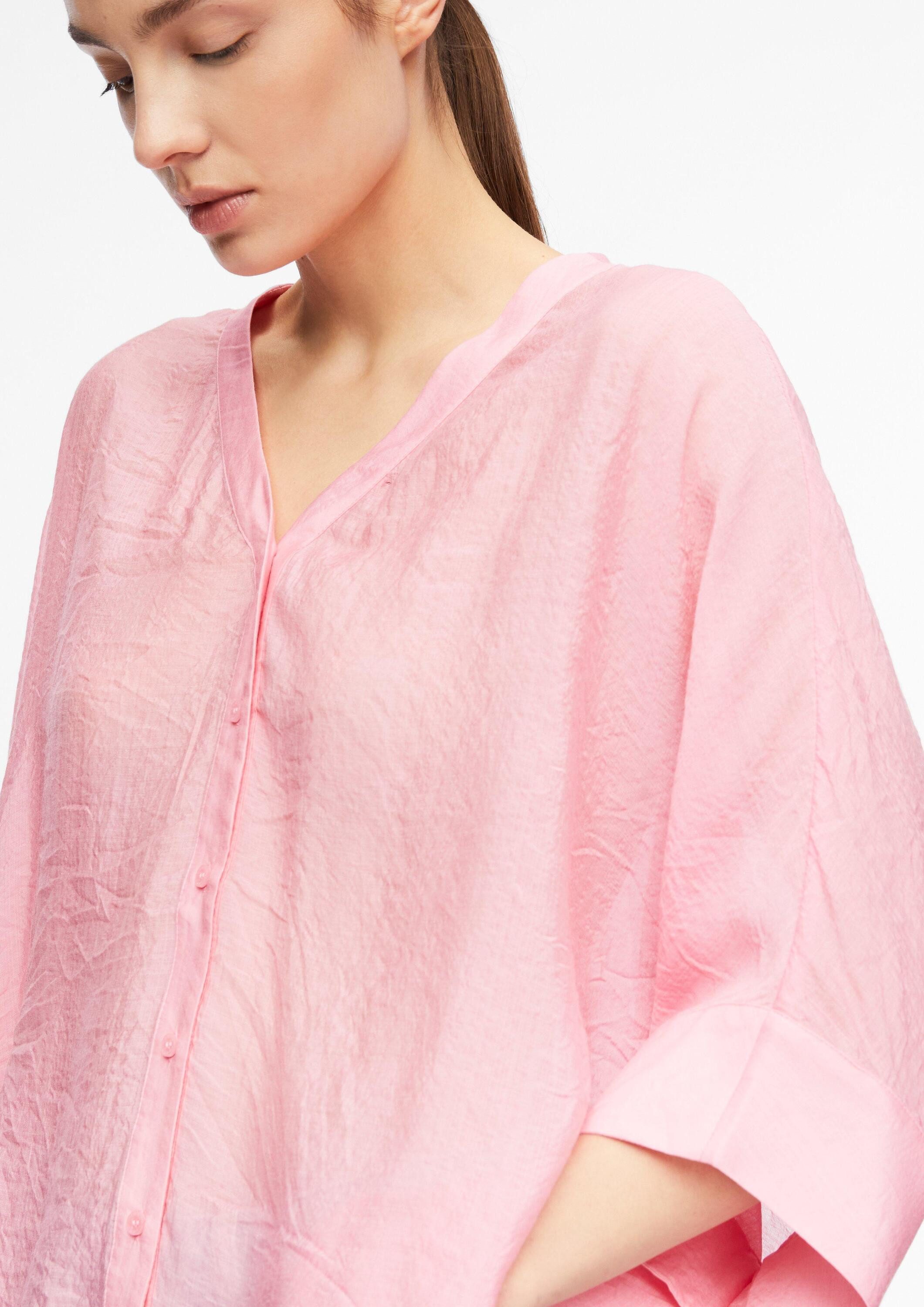comma Kurzarmbluse Accessories Oversized Chiffonbluse