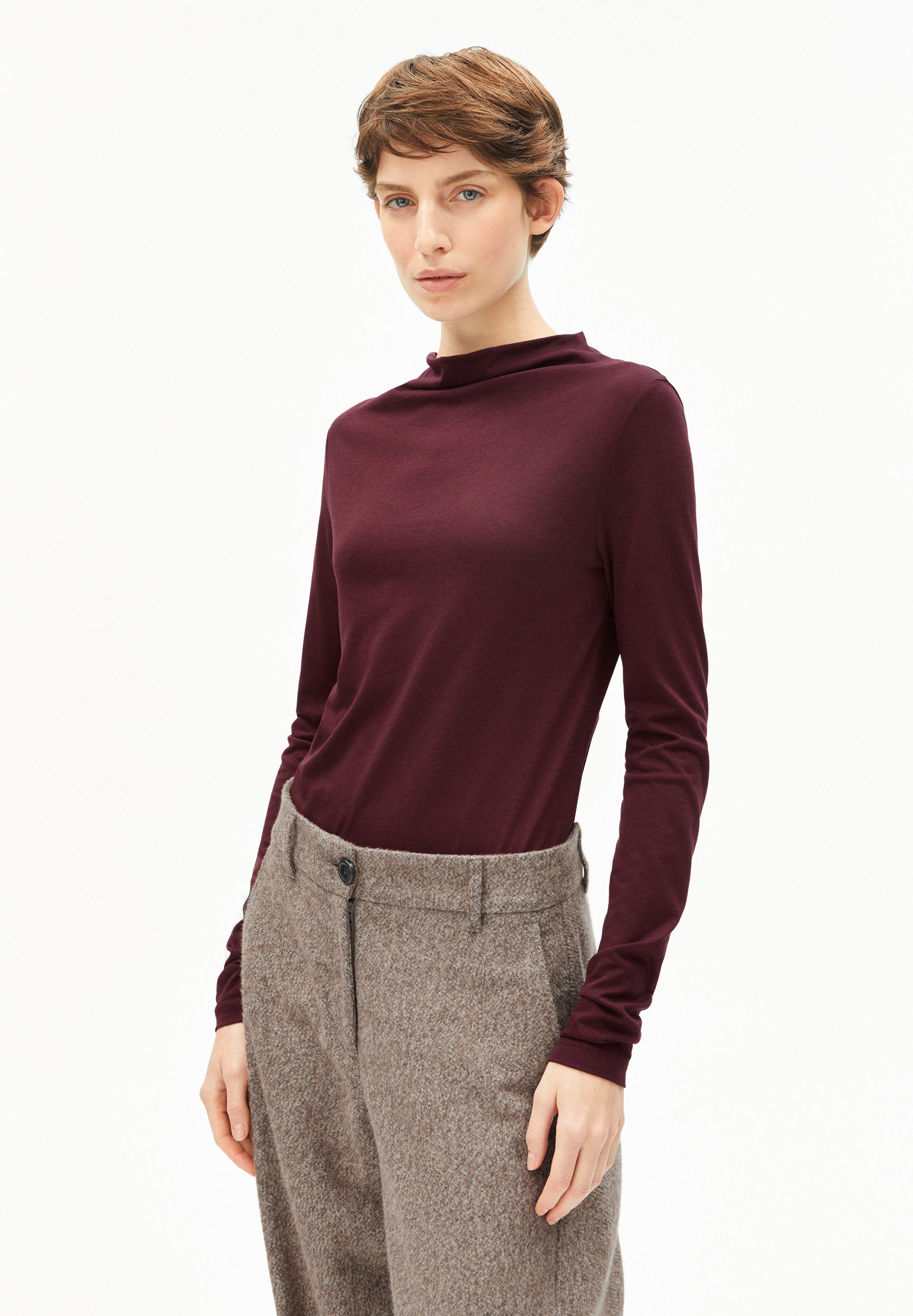 Longsleeve CALUNAA Longsleeve aus Bio-Woll Mix