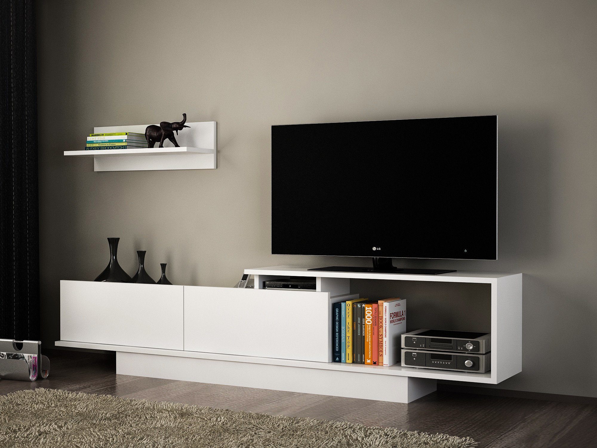 Skye Decor TV-Schrank Schränke, 45x180x29,6 cm, 100% Melaminbeschichtete Partikelplatte