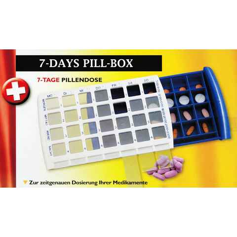 Pillendose 7 Tage PILLENBOX 17cm Pillendose Tablettenbox Medikamentenbox Medikamentendose Pillen Dose Box DE
