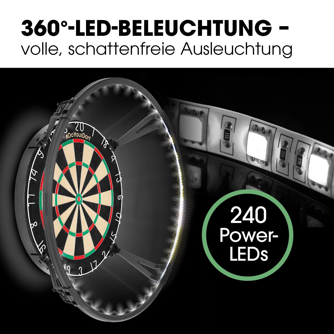 #DoYourDart Dartscheibe -Beleuchtung zur schattenfreien Ausleuchtung – Bild 2 von 5