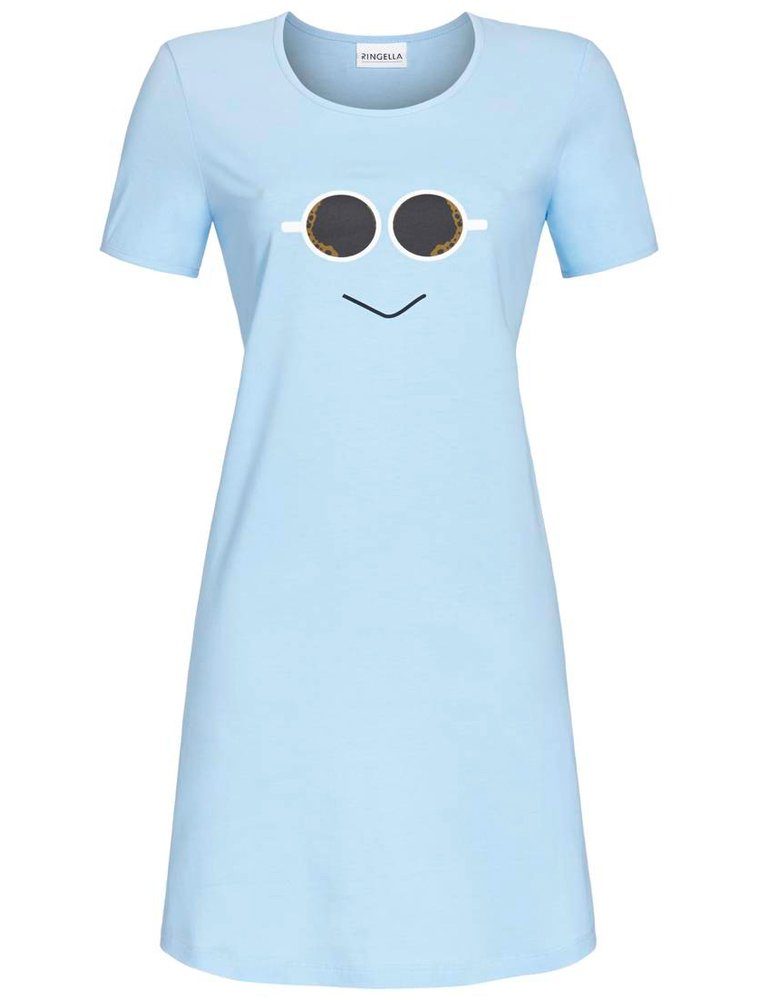 Ringella Nachthemd »Damen Sommer Nachtkleid "Smiley" 2211001 - Hellblau,  Sleepshirt« online kaufen | OTTO