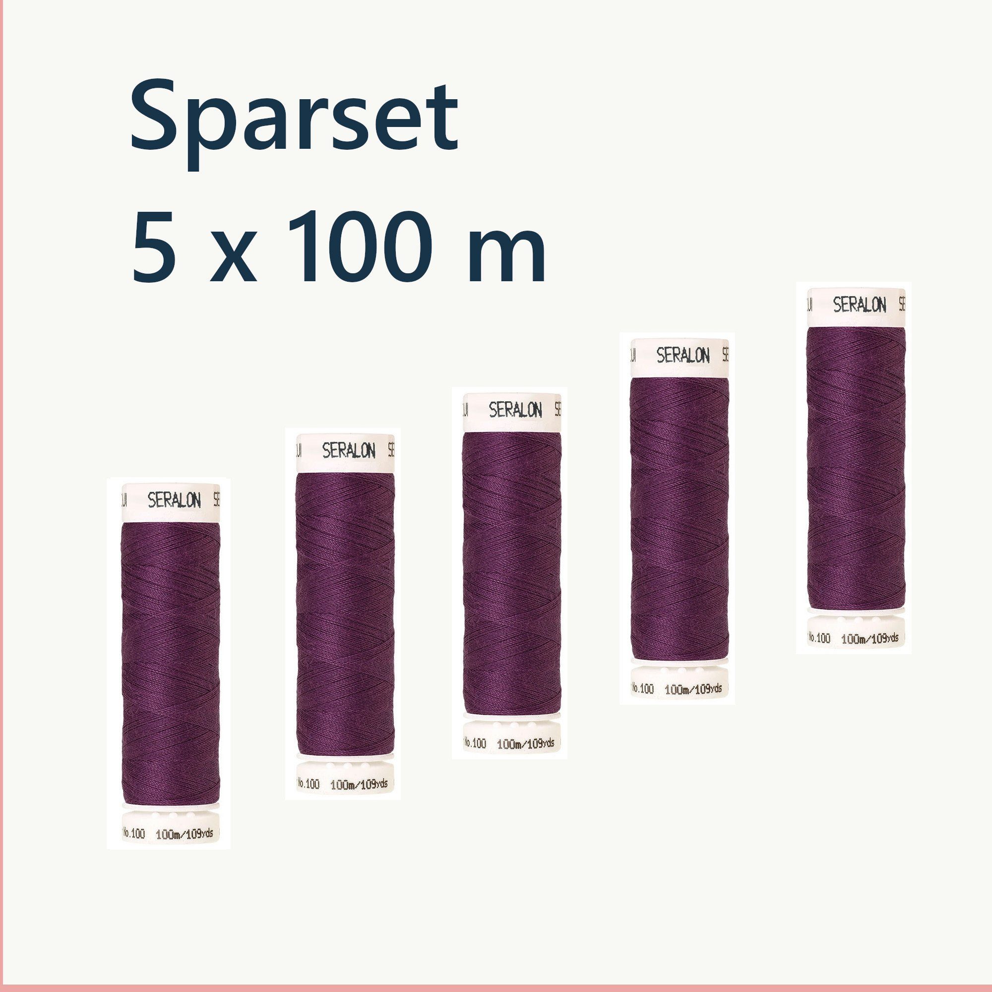 Amann 5 x 100 m Amann Nähgarn Всеsnäher Seralon - 0575 - Orchidee Nähgarn, 500 m (Sparset, 5-St), Nähgarn für alle Stoff- und Sticharten