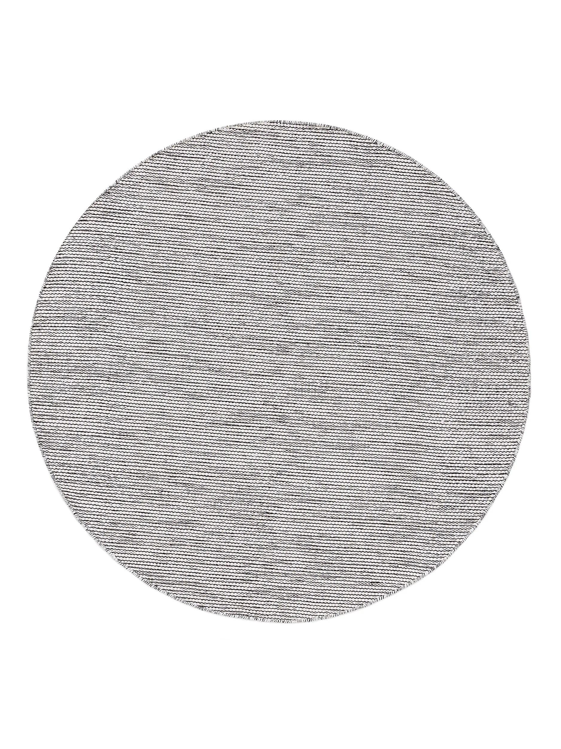 benuta Teppich Ron, rund, Höhe: 5 mm, 100% Baumwollteppich, Minimalistisch, Pflegeleicht, Wohnzimmerteppich