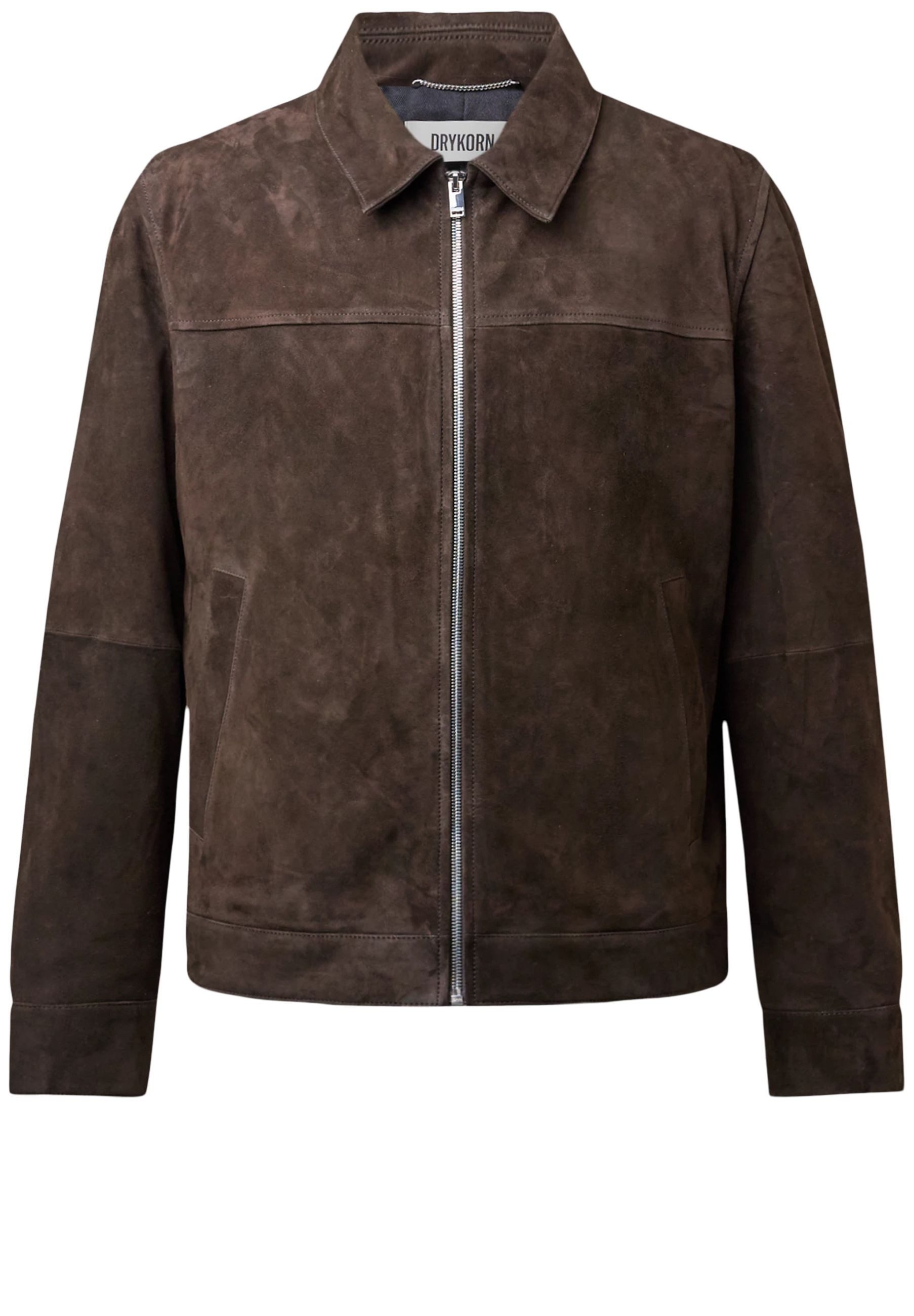 Drykorn Lederjacke Rikka mit Leistentaschen (1-St)
