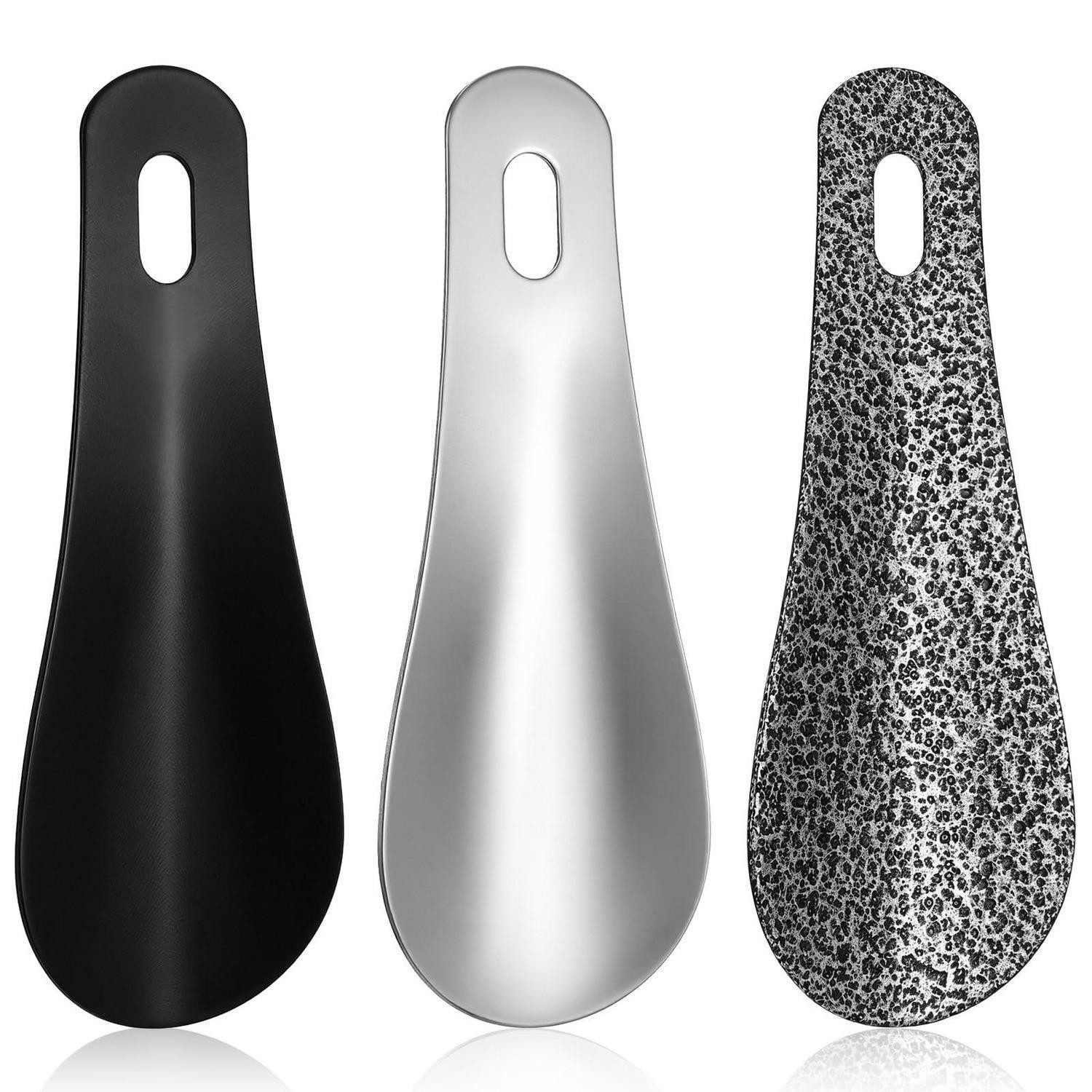 LuxusKollektion Schuhlöffel Schuhlöffel Metall 3er Set 10cm Kurz Reise