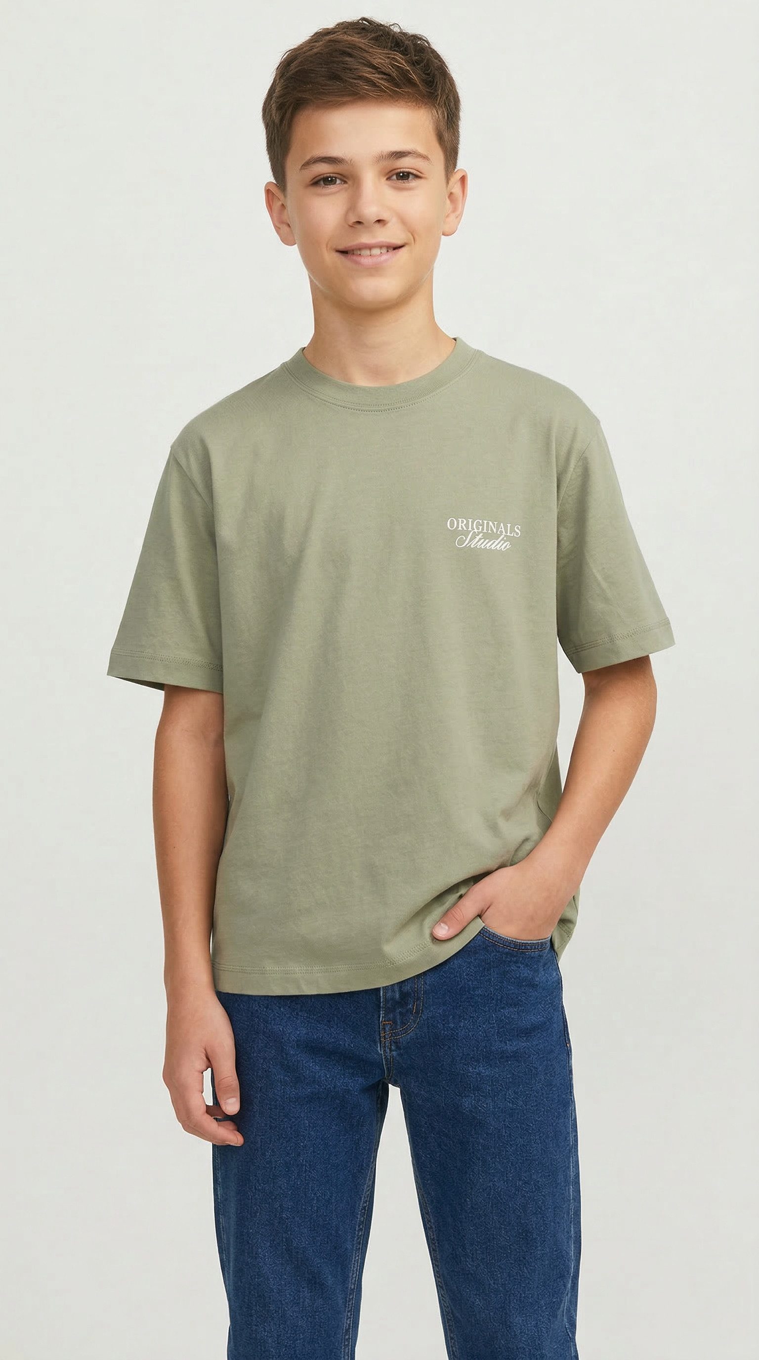 Jack & Jones Junior T-Shirt JORNORREBRO TYPO TEE SS CREW NECK SN JNR
