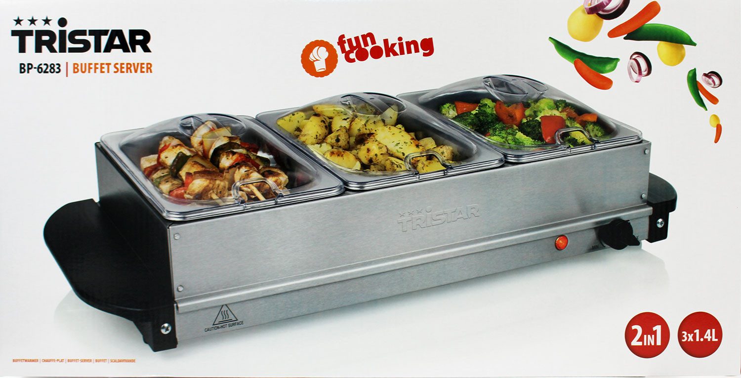 Tristar Warmhalteplatte Tristar BP-6283 Buffet-Servierer inkl. Deckel 200W – Bild 4 von 4
