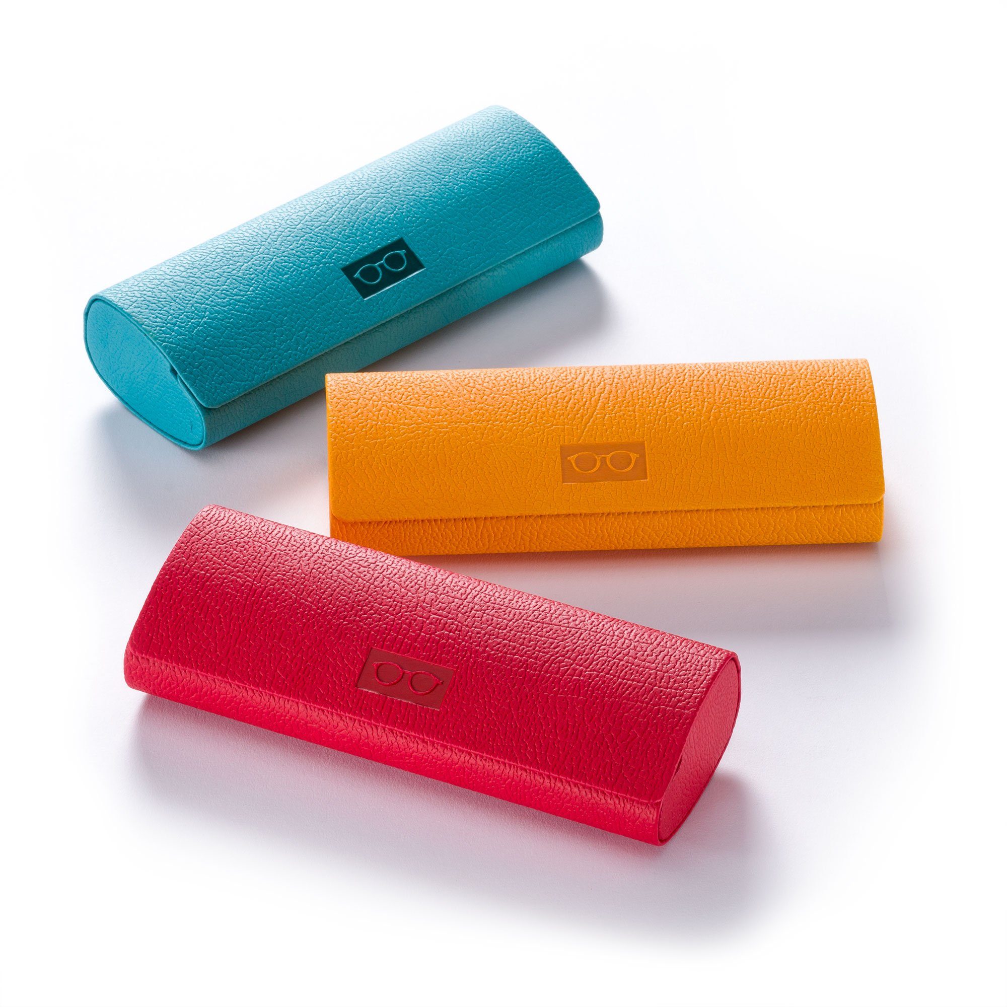 FEFI Brillenetui Stabiles Hardcase in modischen Farben, inklusive Mikrofasertuch