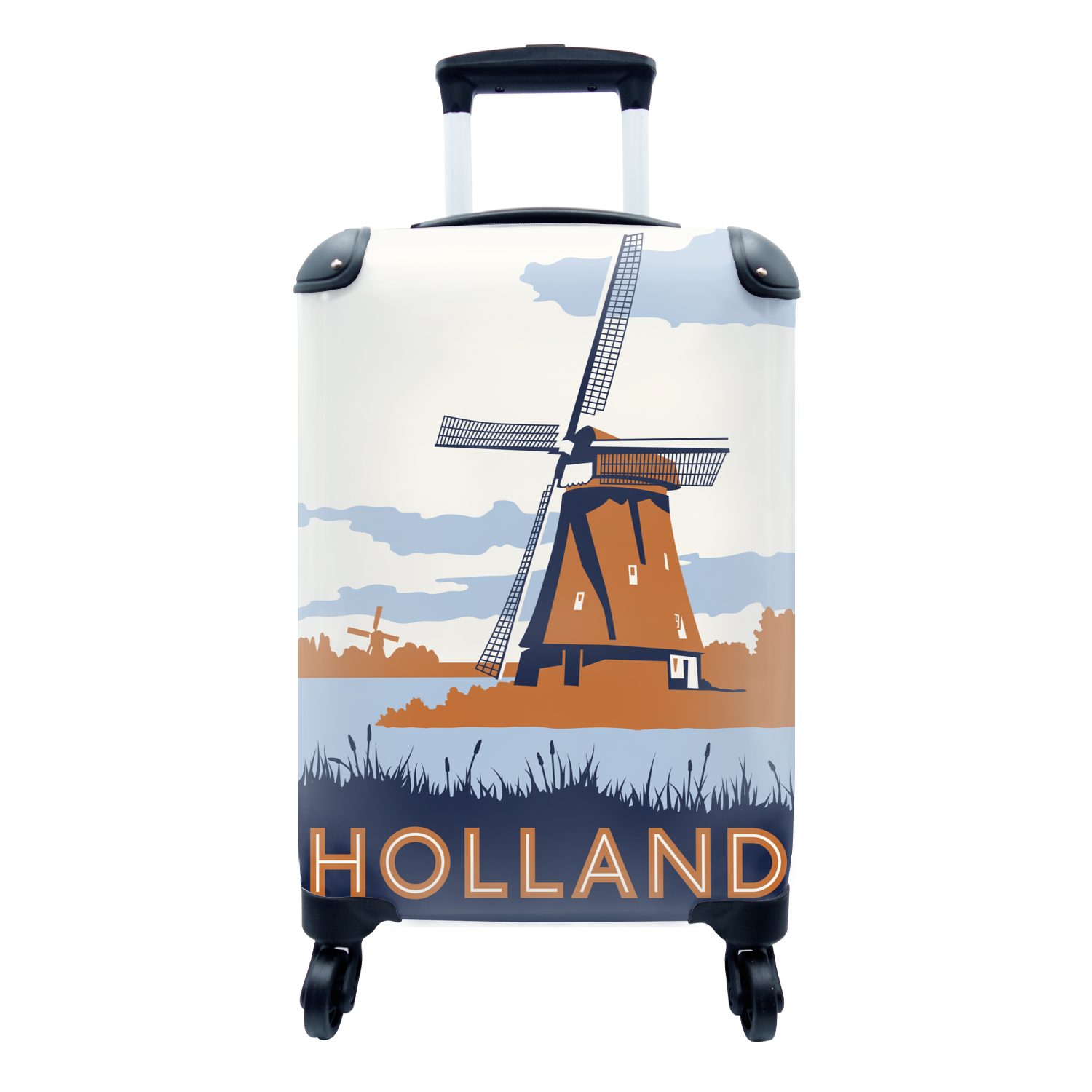 Ein Handgepäck Rollen, 4 rollen, mit für Poster den Niederlanden, altes Ferien, Reisekoffer aus Reisetasche Trolley, Handgepäckkoffer MuchoWow