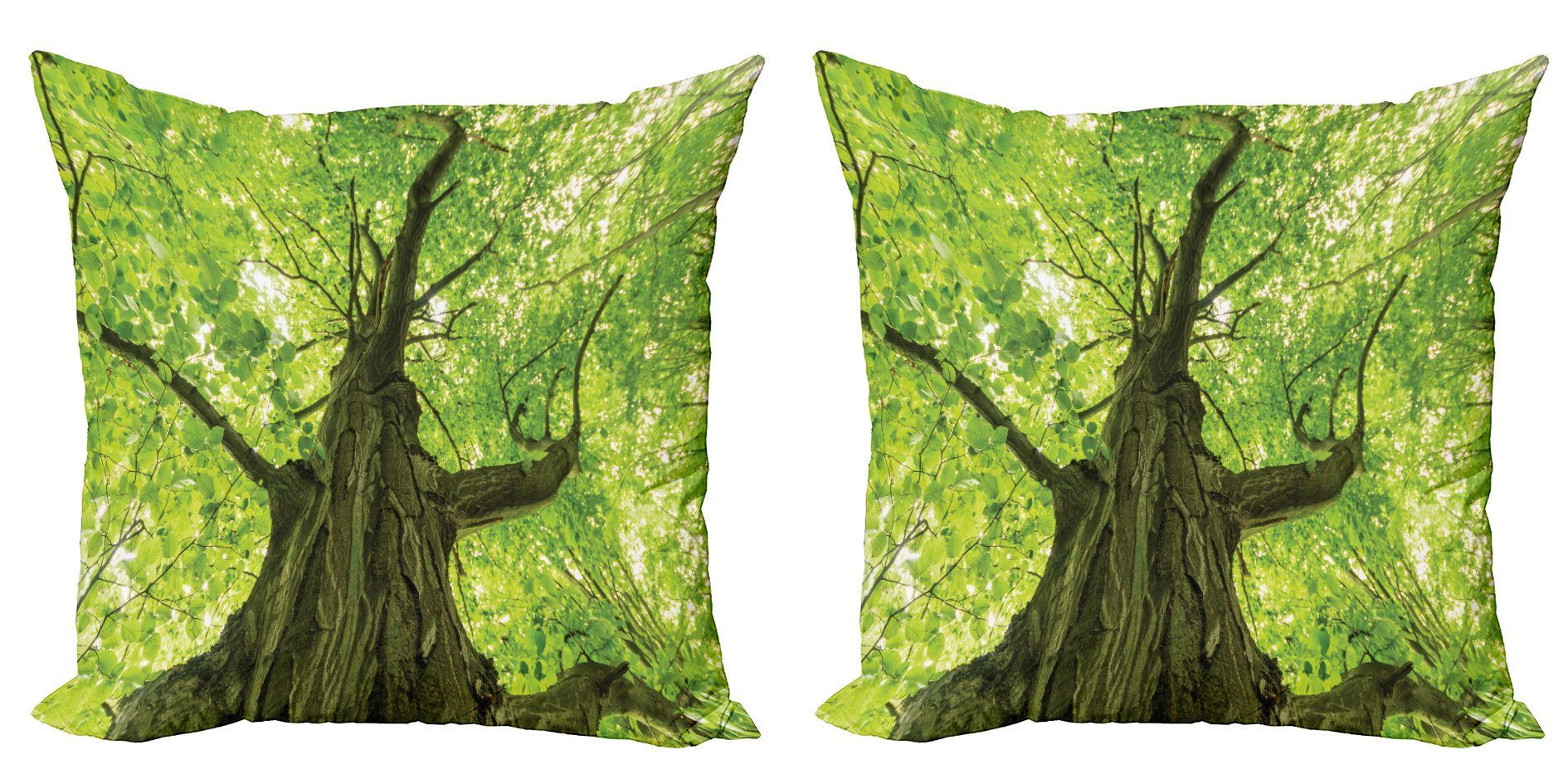 Kissenbezüge Modern Accent Doppelseitiger Digitaldruck, Abakuhaus (2 Stück), Land Old Big Majestic Baum