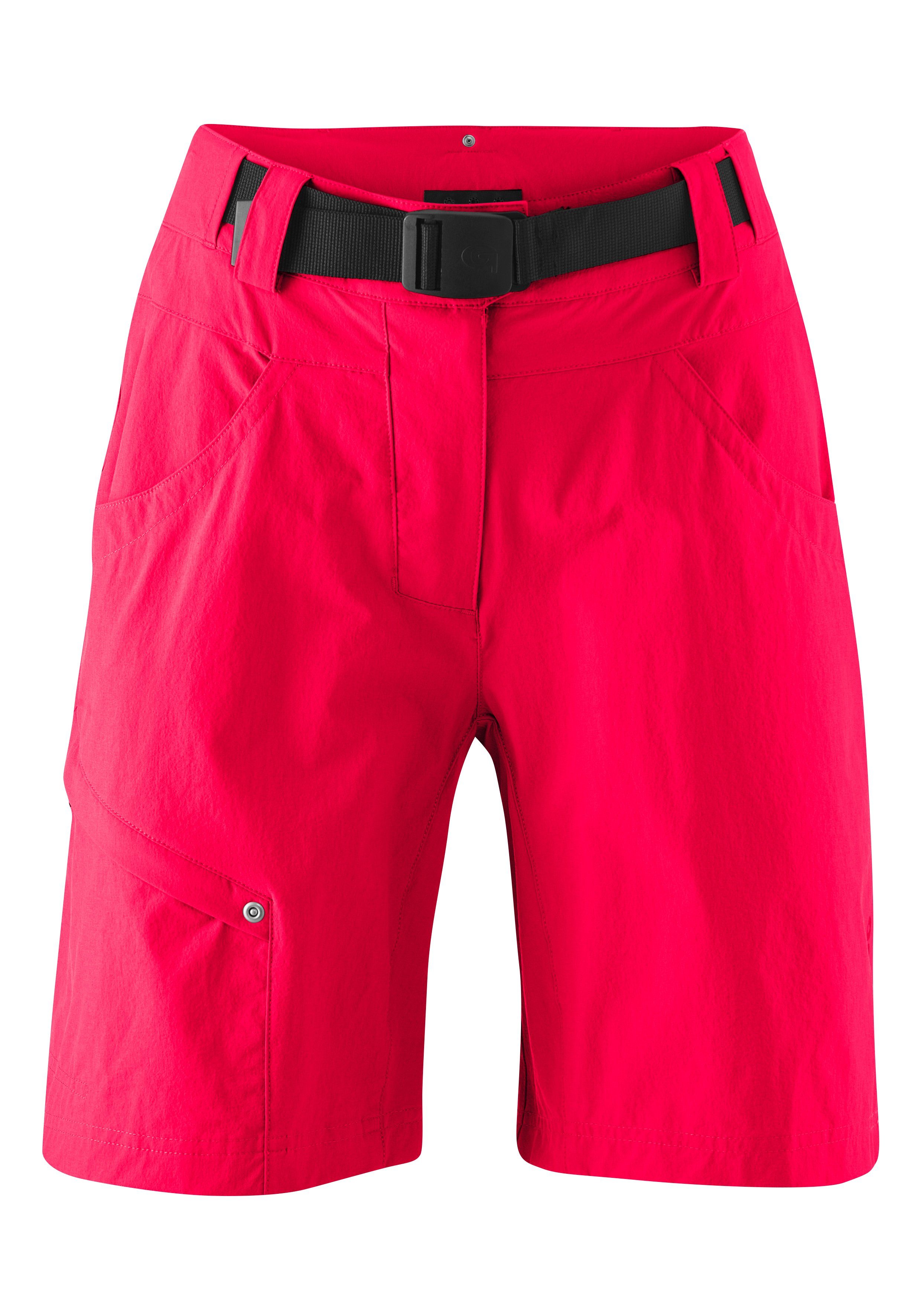 neonpink Sitzpolster, inkl. Radhose kurze wasserabweisend, Gürtel Fahrradhose Damen Gonso Mira mit