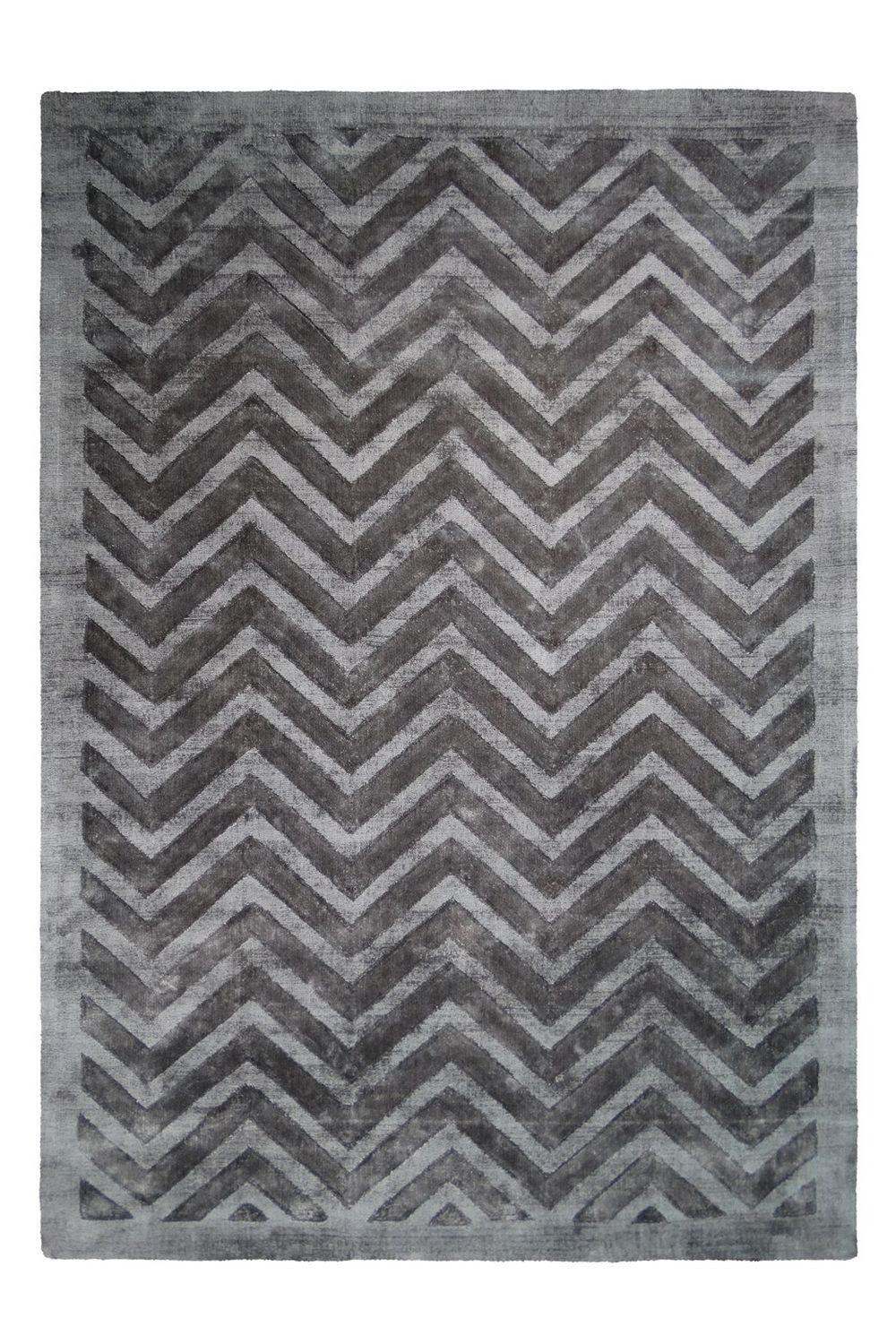 Teppich Boss Teppich Kurzflor Teppich Lucia 410 in Grau Anthrazit, rechteckig, Höhe: 9 mm, In Handarbeit gefertigt, für Fußbodenheizung geeignet und pflegeleicht
