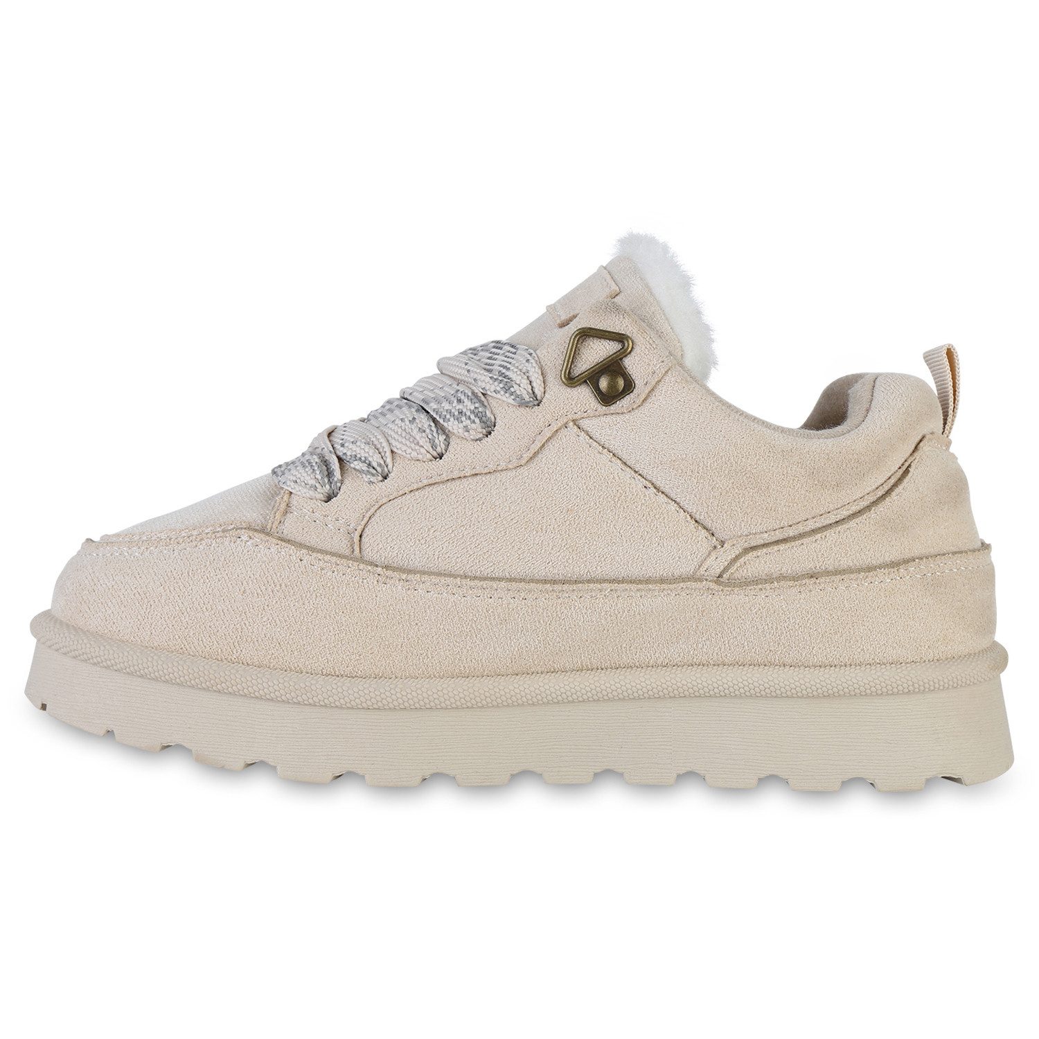 VAN HILL 841830 Sneaker Damen Warm Gefütterte Sneaker Low Bequeme Profil-Sohle