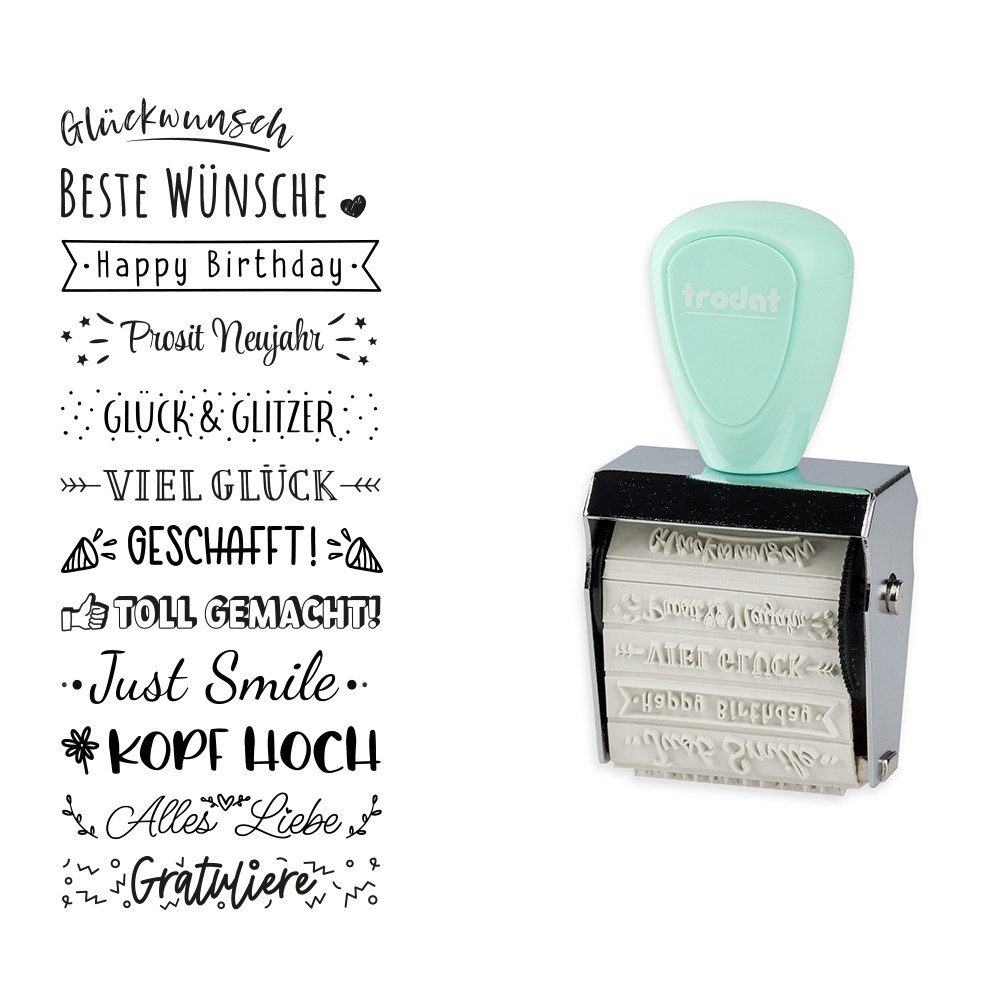 Werner Dorsch Stempel trodat Kreativstempel Mini Beste Wünsche