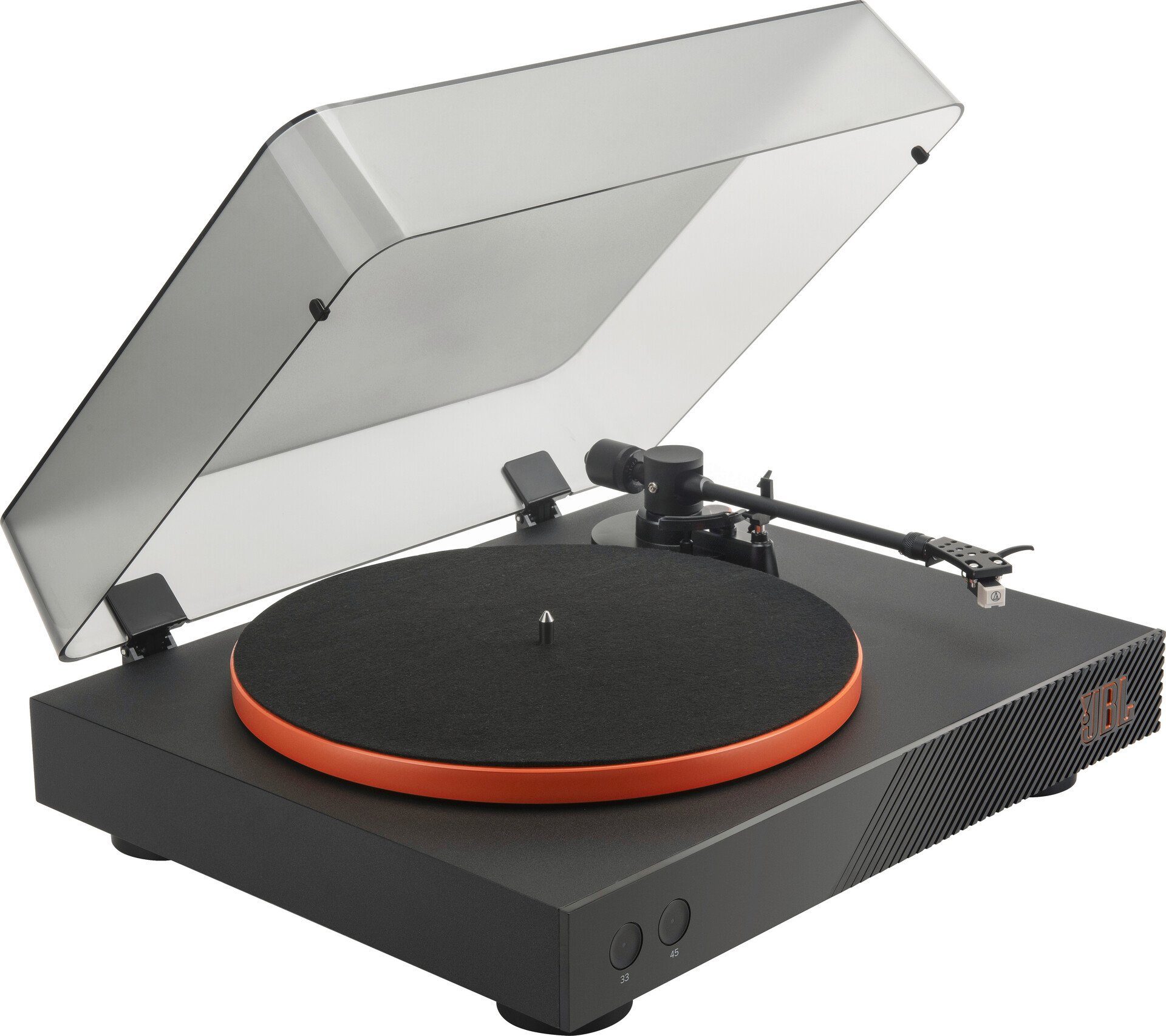 JBL Spinner Bluetooth Turntable Plattenspieler (Riemenantrieb, Bluetooth, Bluetooth 5.2 mit aptX HD)