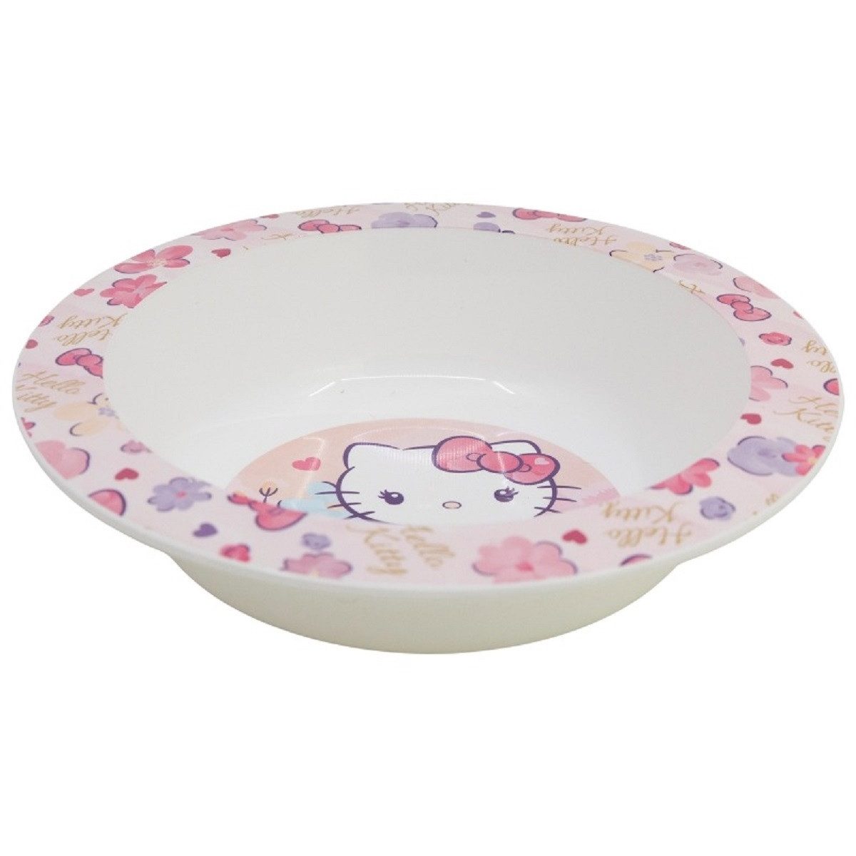 Hello Kitty Frühstücksteller Kindergeschirr ab 4 Jahren Schale für Kinder mikrowellengeeignet