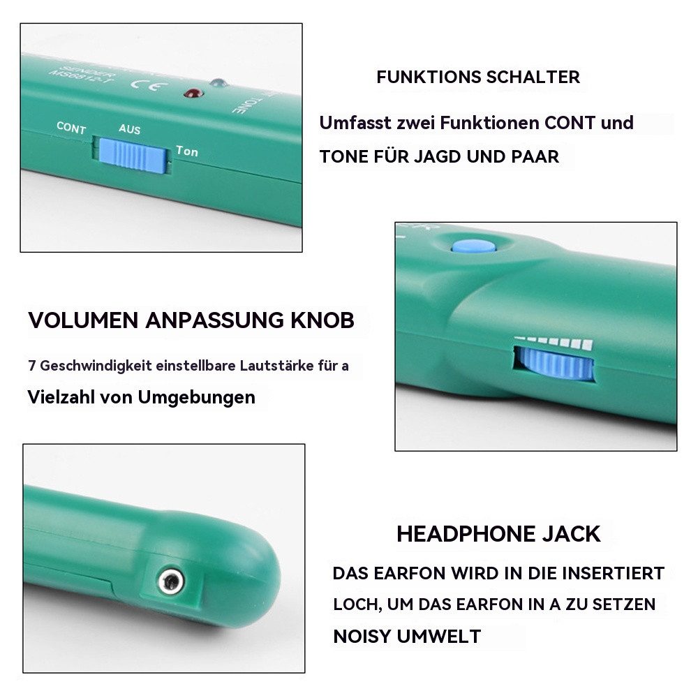 Thumbnail - Hikity Spannungsprüfer Wire Tracker, Telefon-Draht Netzwerk-Kabel Tester, Linie Kabel Tracker, Batterie nicht inbegriffe...