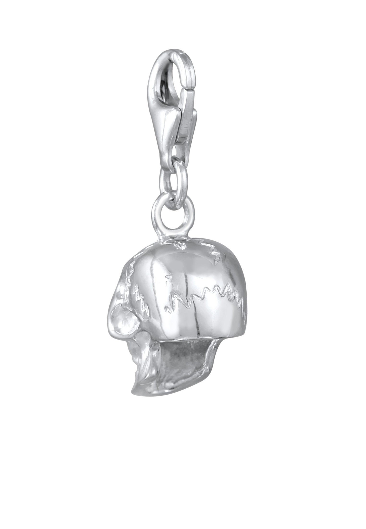 Nenalina Charm-Einhänger Totenkopf Anhänger 925 Silber, Totenkopf