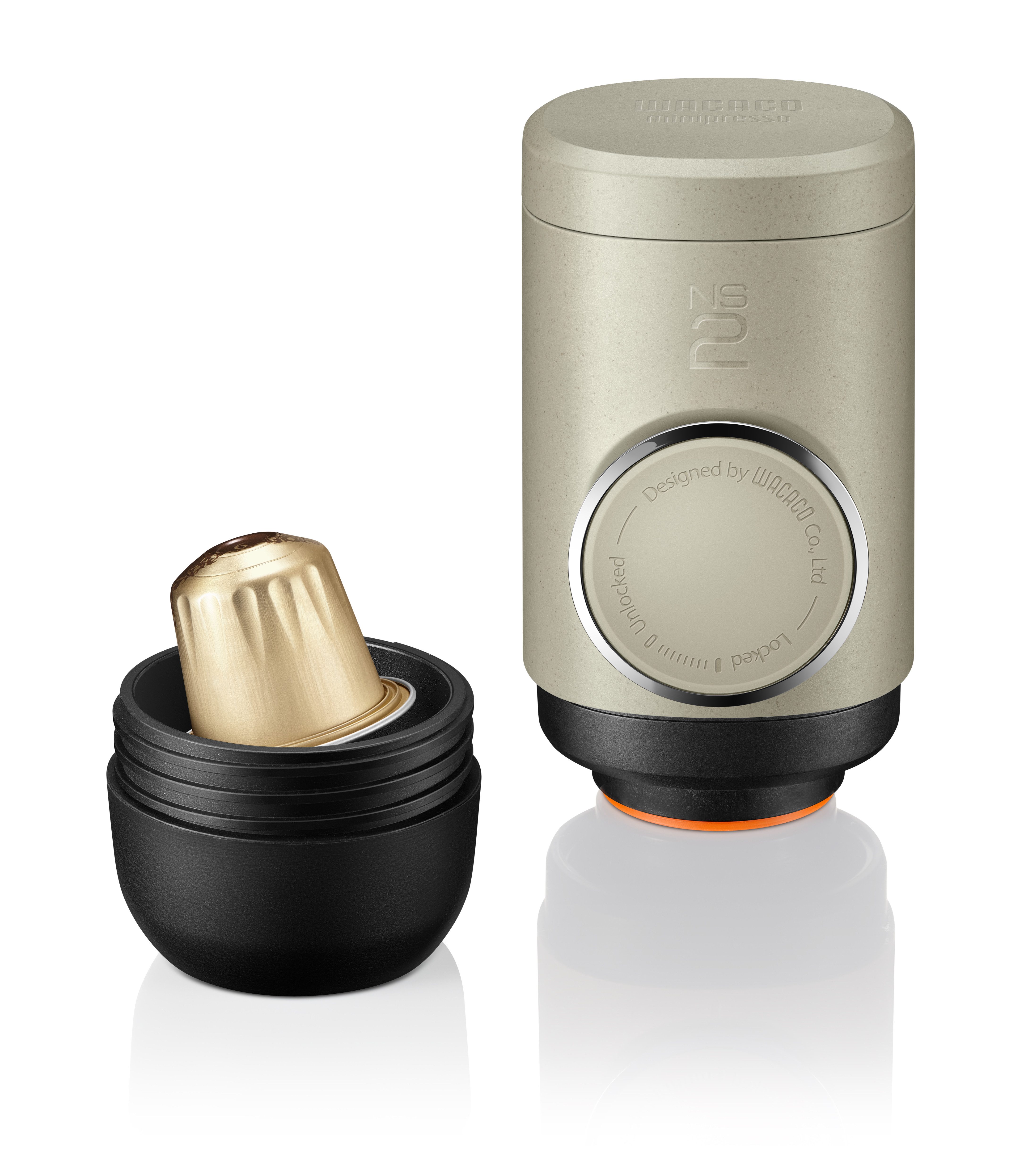 Wacaco Kaffeebereiter Minipresso NS2 - geniessen Sie Ihren eigenen Espresso überall, Manuelle Bedienung ohne Strom oder Batterien