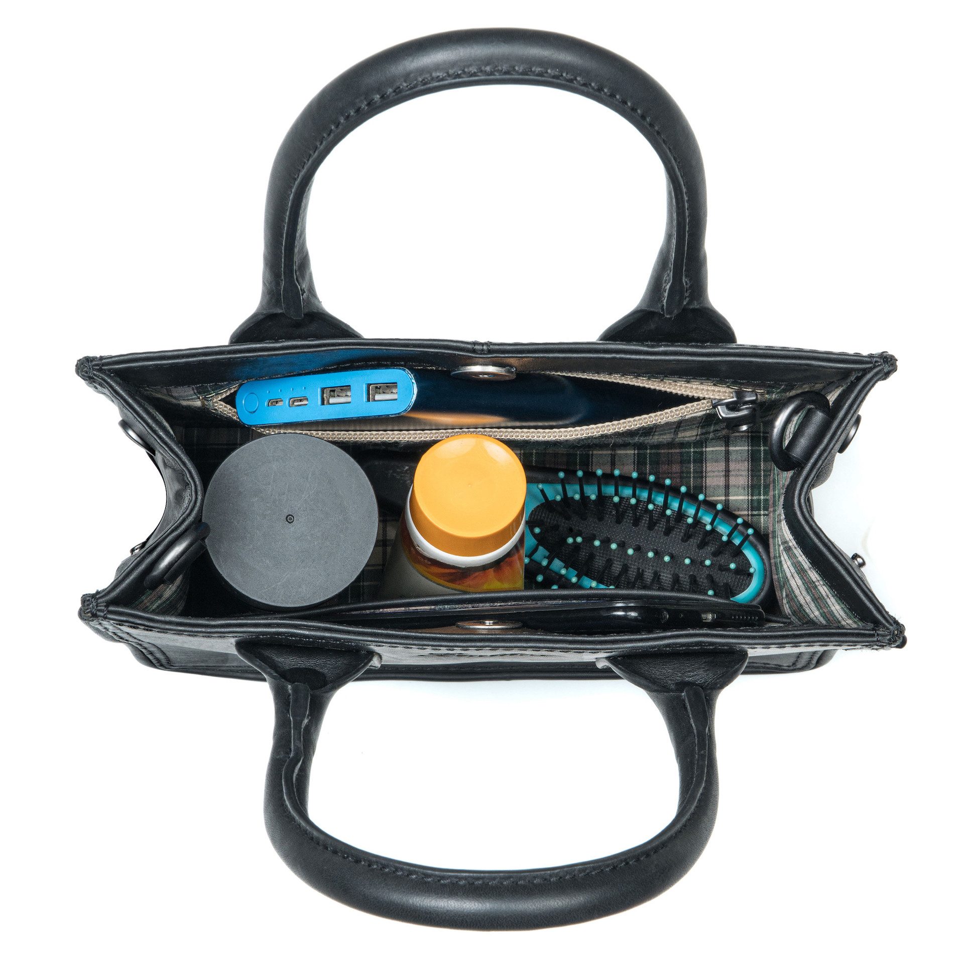 Benthill Henkeltasche Damen Echt Leder Tasche Henkeltasche Handtasche Frauen Schultertasche, Reißverschlussfach