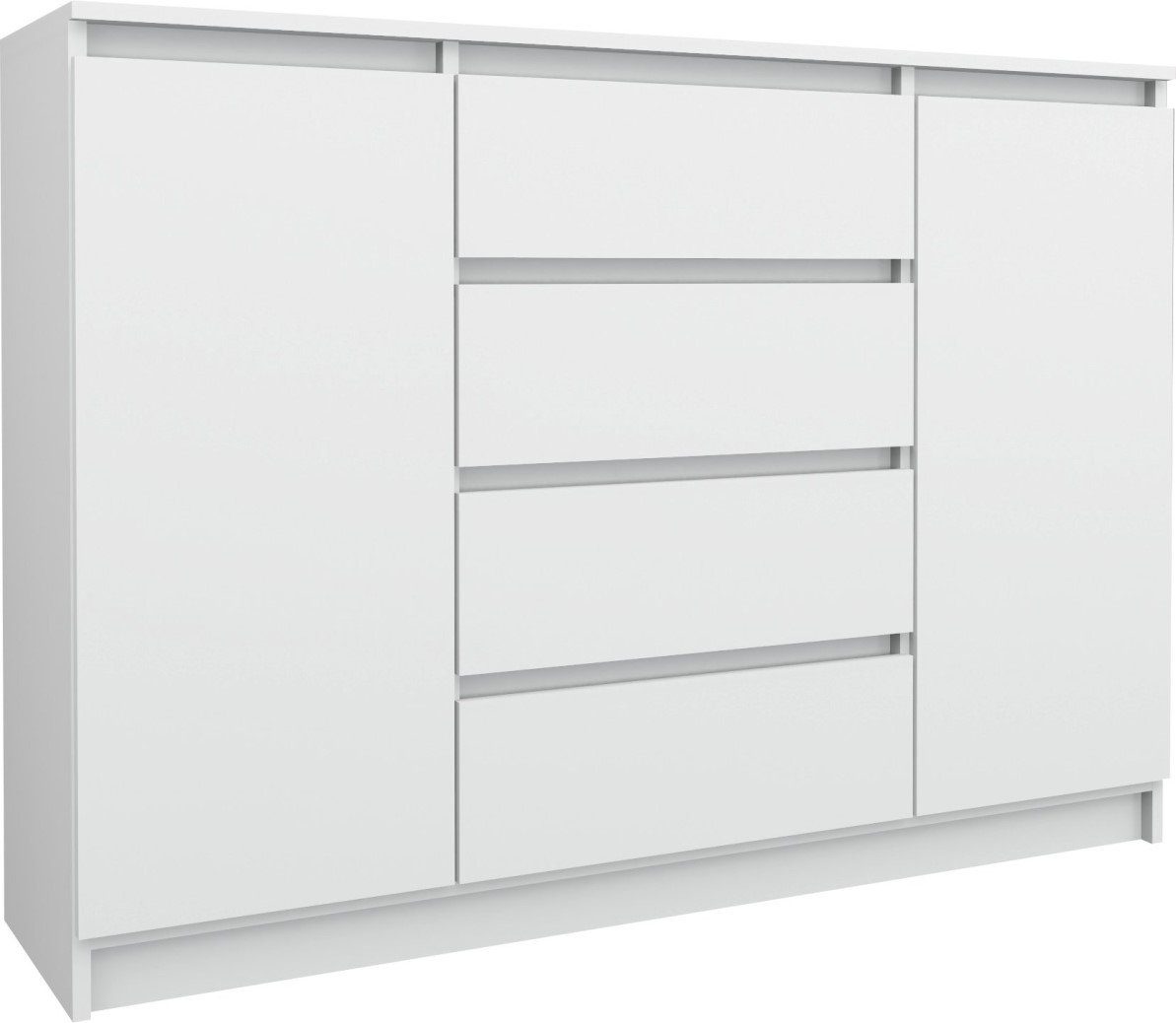 pressiode Kombikommode Kommode mit 4 Schubladen 2 Schränke Klamotenschrank Sideboard