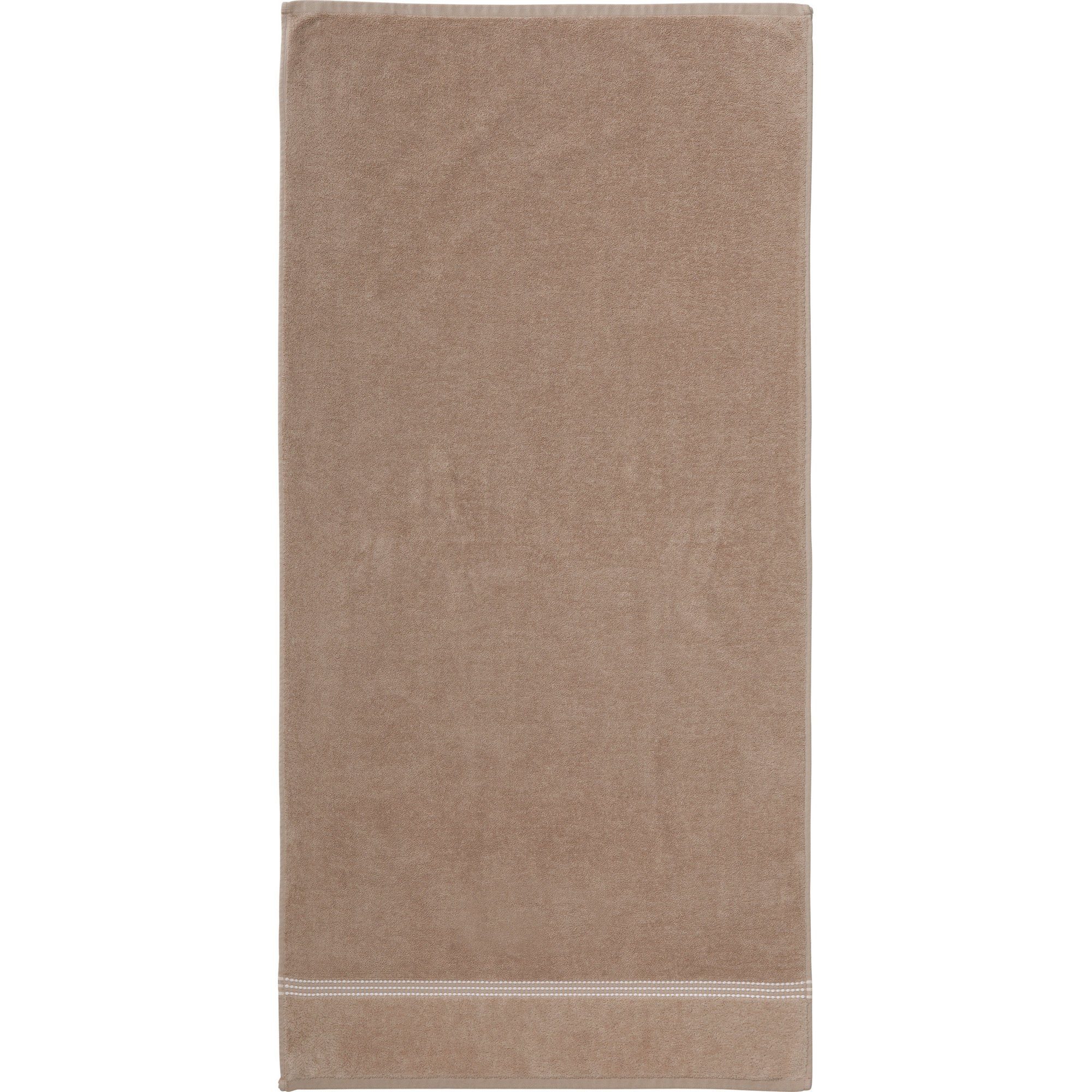 Duschtuch Uni beige Walk-Frottier "Mannheim" Frottier Müller Duschtuch 2er-Pack, (2-St), Erwin