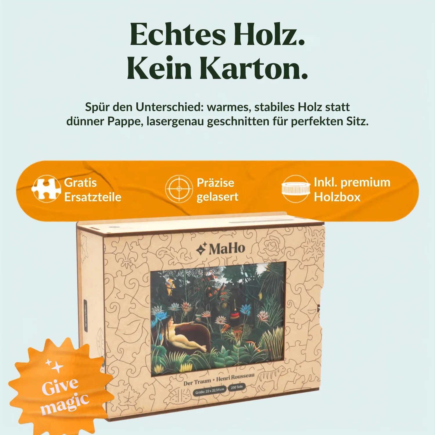 MagicHolz Puzzle Der Traum Henri Rousseau Holzpuzzle (2D), 250 Puzzleteile