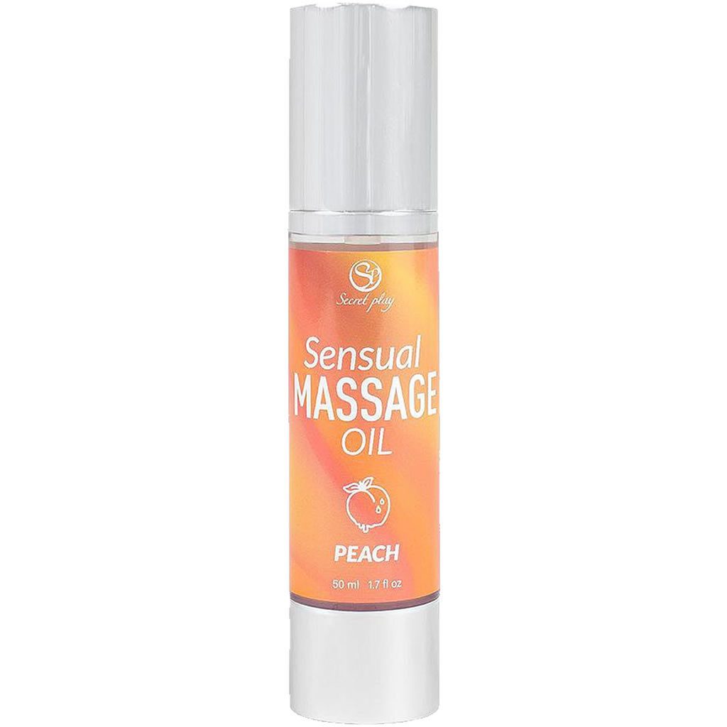 SECRET PLAY Gleit- & Massageöl Sensual Massage Oil - Peach, Flasche mit 50ml, 1-tlg., duftendes Massageöl ohne tierische Inhaltsstoffe