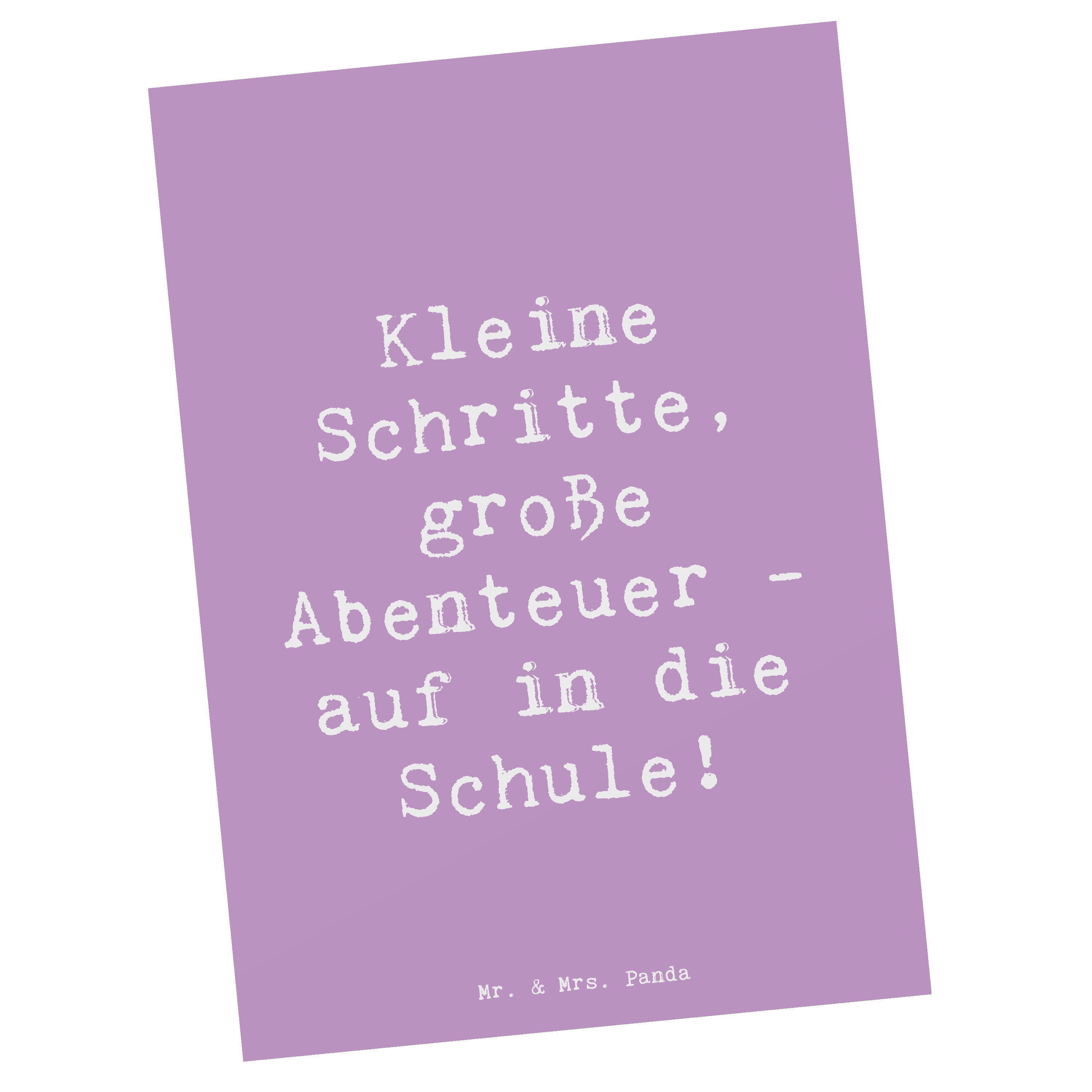 Postkarte Schulanfang Abenteuer - Lavendeltraum - Geschenk, Inspiration, Trost