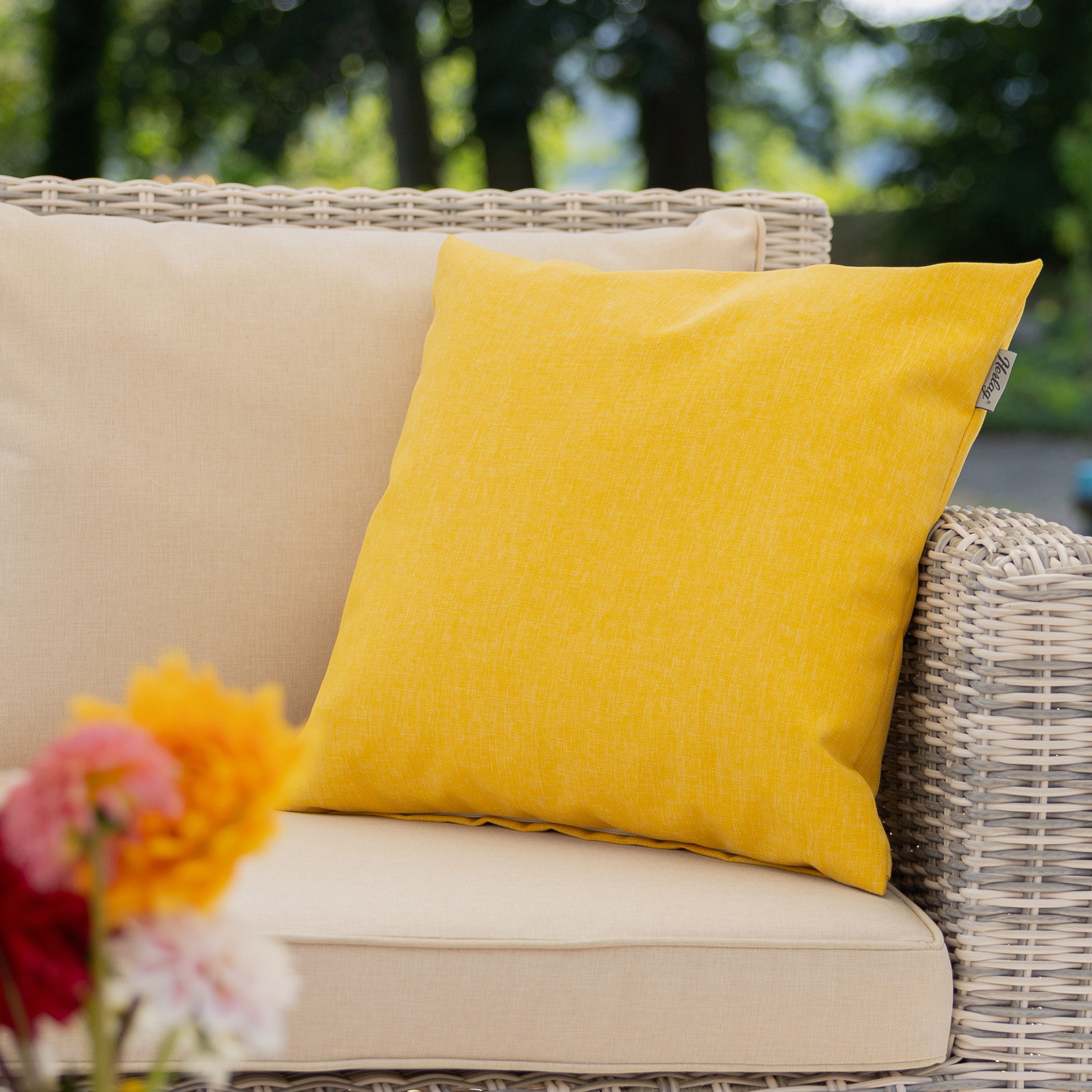 Herlag Dekokissen SUNNY Outdoor, Garten, Wetterfest, 40x40cm oder 50x50cm, 9 Farben, mit Innenkissen