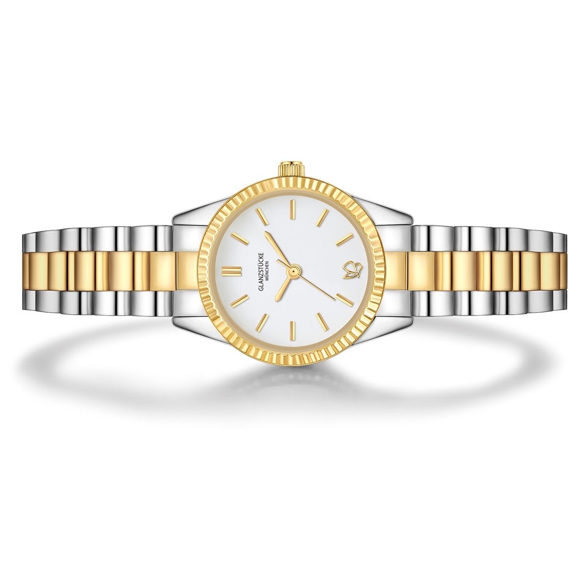 Glanzstücke München Quarzuhr silber/gelbgold