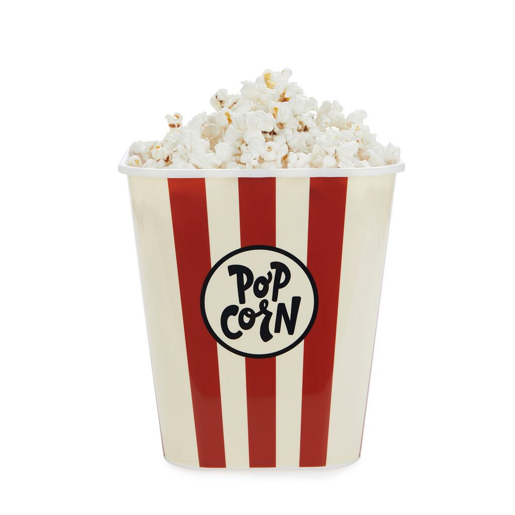 Balvi Snackschale Popcorn-Schale Retro rot, Snack-Behälter 3 Liter Fassungsvermögen, PP Kunststoff, für Streming-, Filme- und Fernsehabende