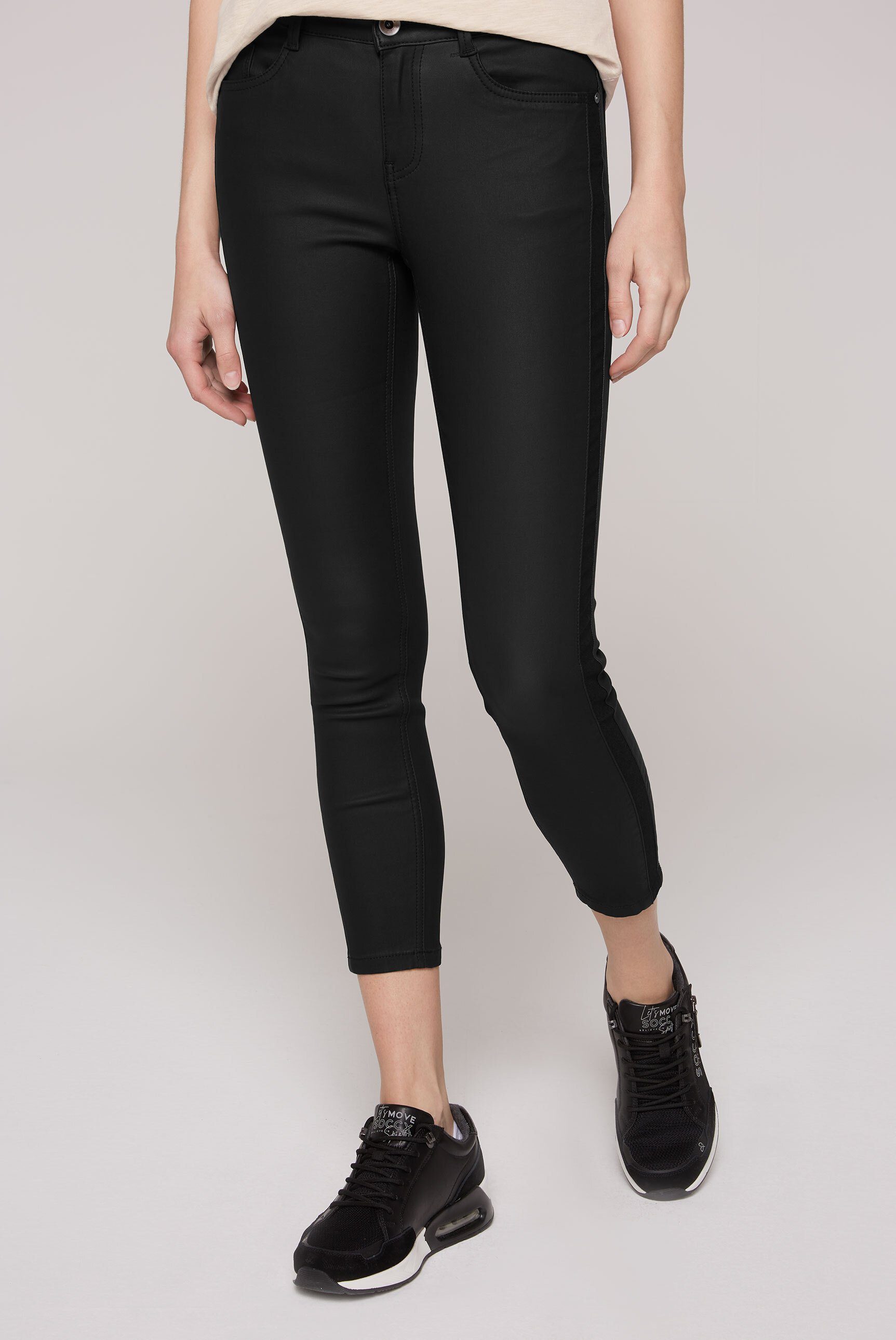 SOCCX Slim-fit-Jeans mit normaler Leibhöhe, Praktischer Reißverschluss