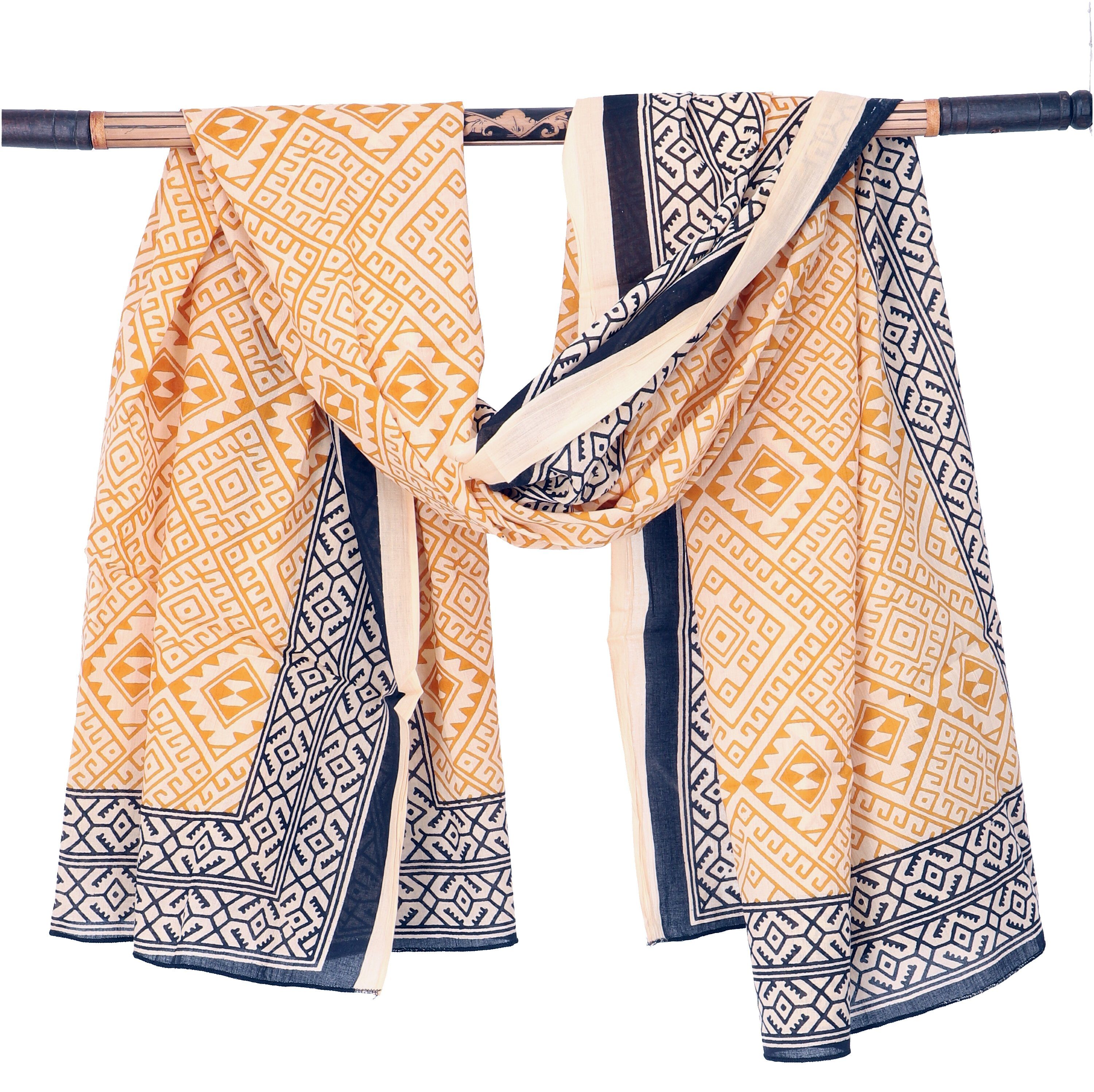 Guru-Shop Sarong Leichter Pareo Schal, Sarong, handbedrucktes..