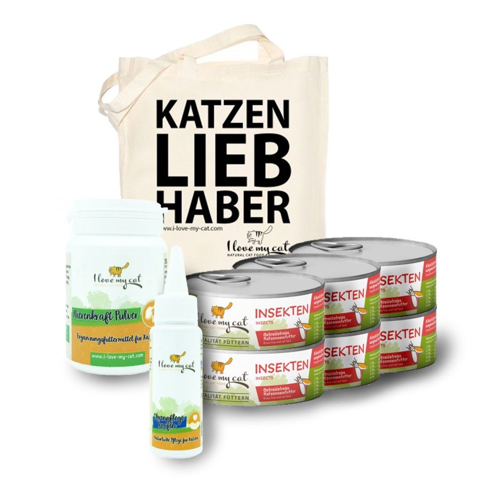 Bellfor I love my cat Ohrenpflege-Sparset für Katzen mit einer Futtermittelall, für: Katzen
