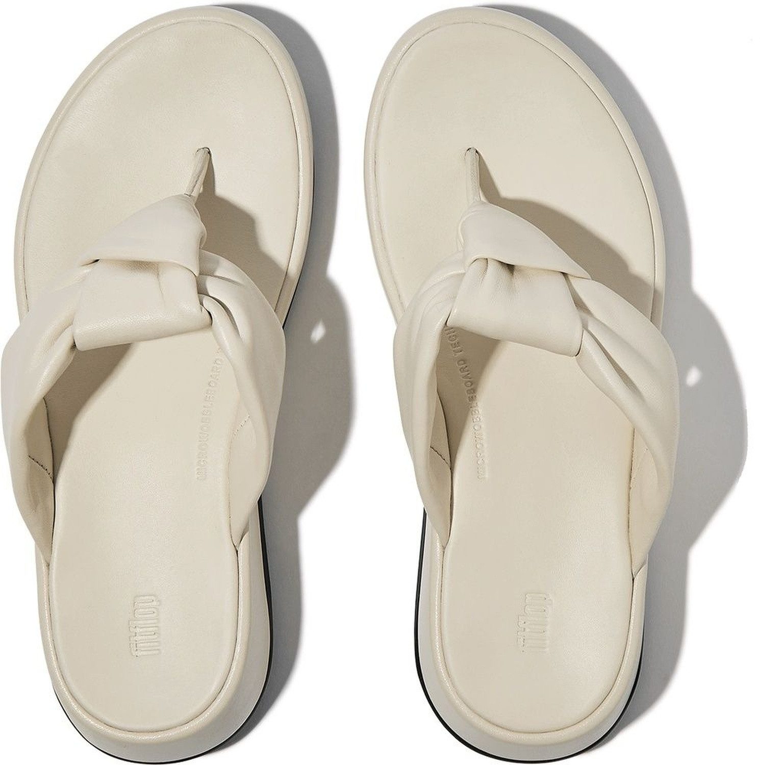 Fitflop F-Mode Knot Soft-Leather Flatform Toe-Post Sandals Sandale – Bild 4 von 5