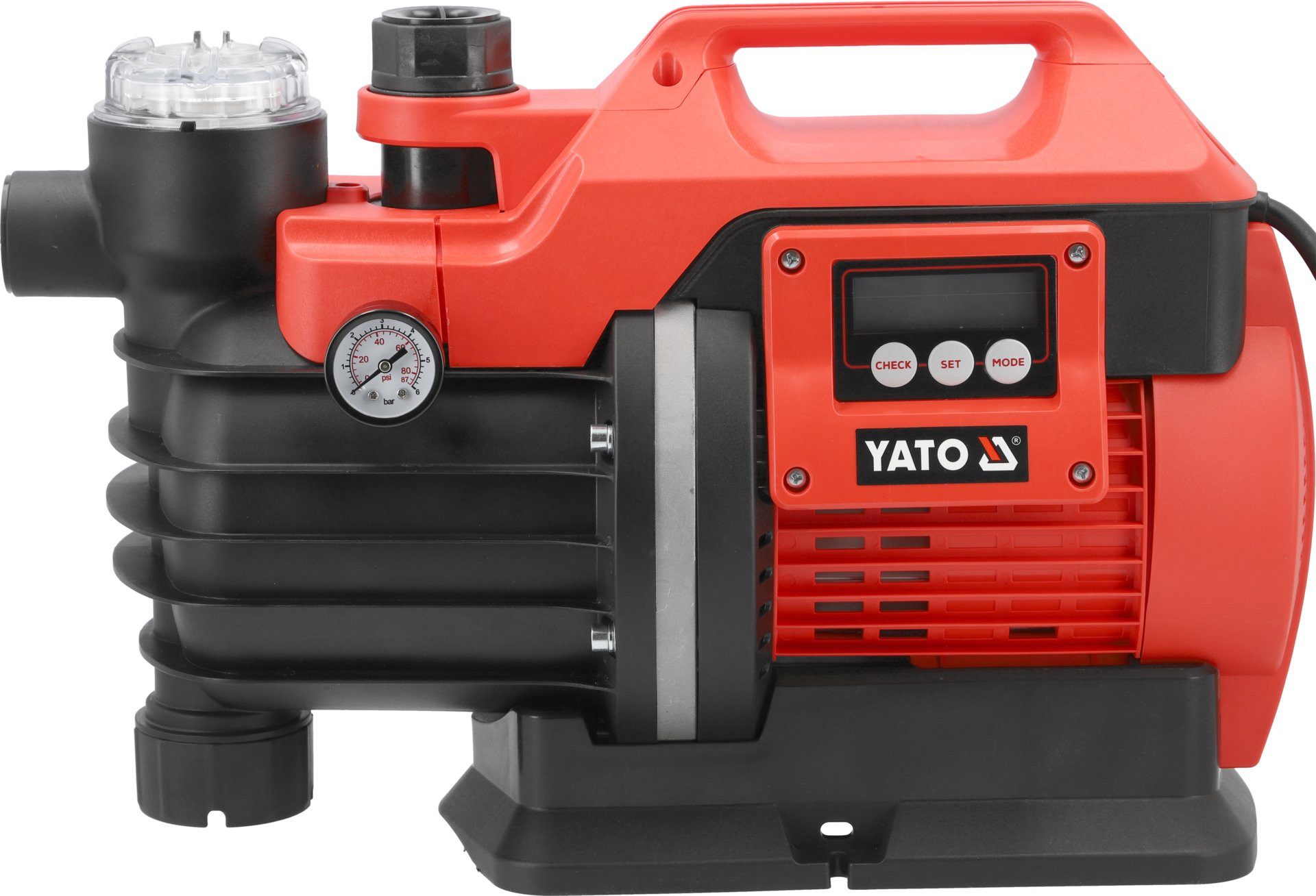 Yato Gartenpumpe Hauswasserwerk mit Filter 1300W, LCD-Anzeige (12, 12)