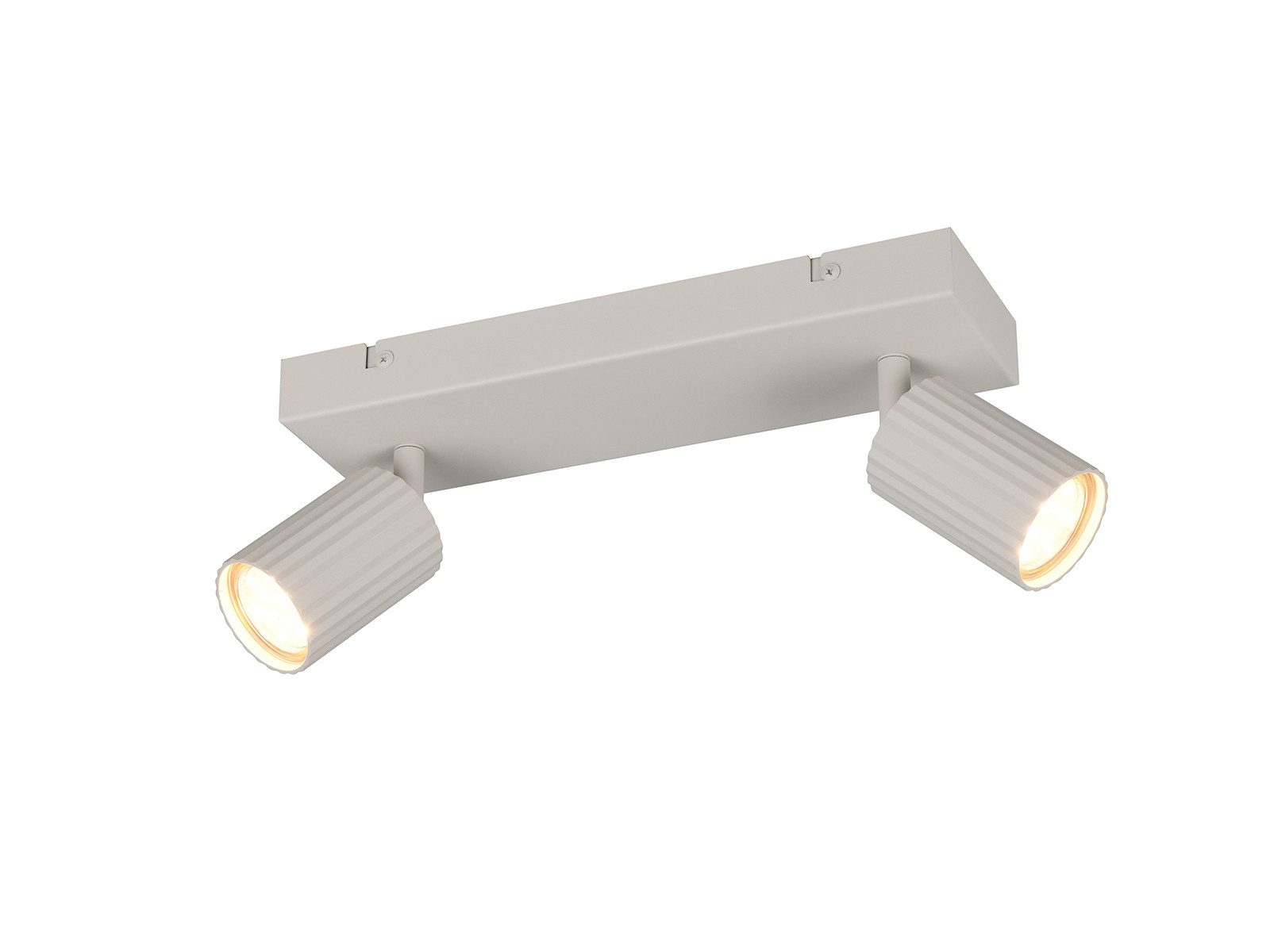 TRIO Leuchten LED Deckenstrahler, Dimmfunktion, LED wechselbar, Warmweiß, Innen Прожектори mit 2 schwenkbaren Плями aus Metall, Breite 30cm