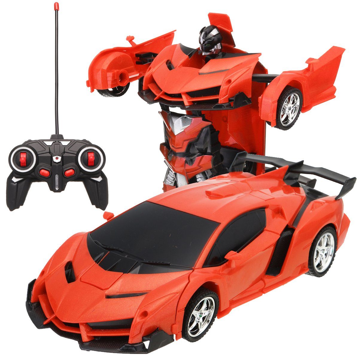 Transformer Auto Rennauto Roboter mit Fernbedienung Motor Wagen Spielzeug Kind 