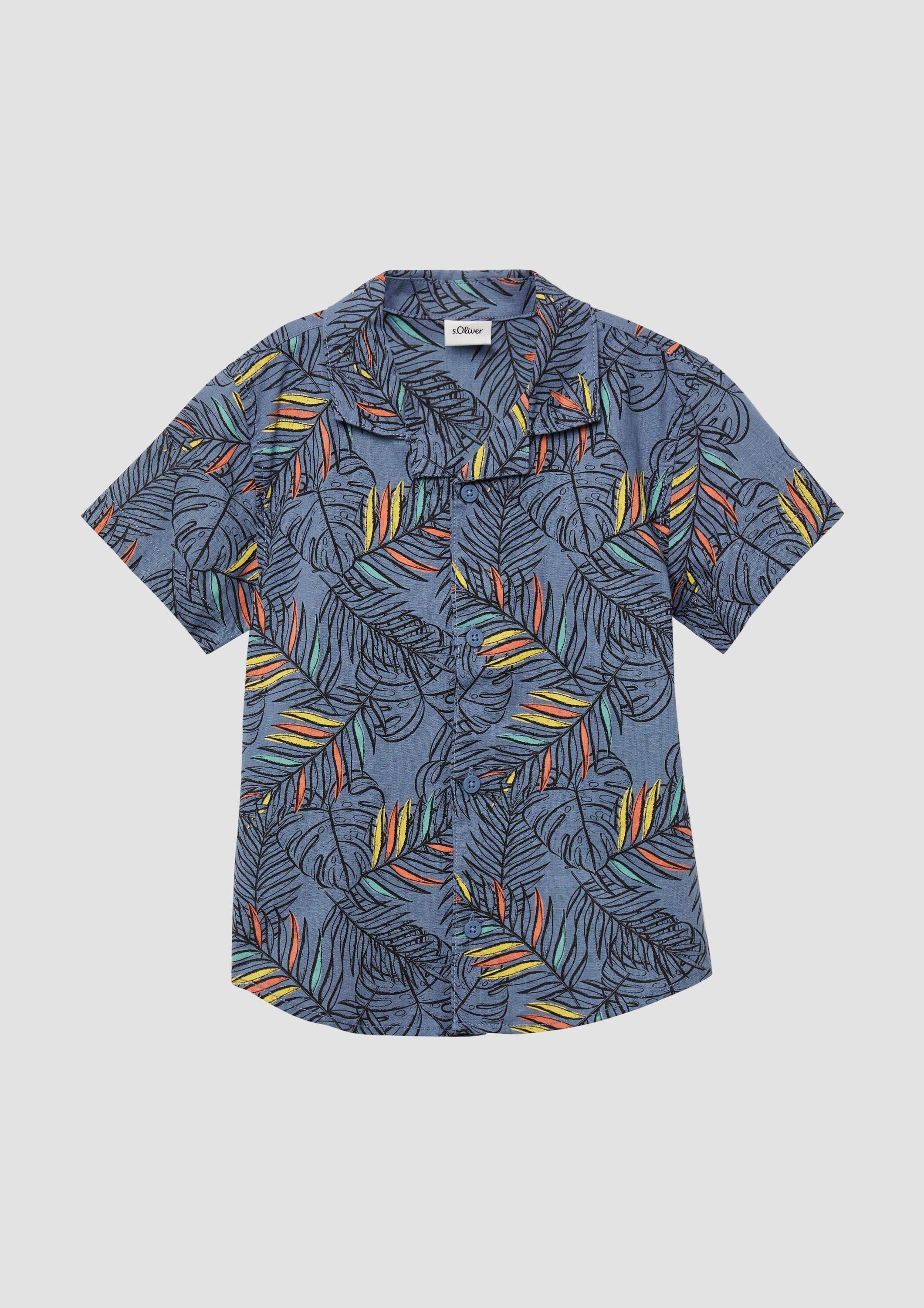 Kinderhemd Kurzarm Baumwolle - Einfarbiges Sommerhemd Mit Knopfkragen Für Jungen