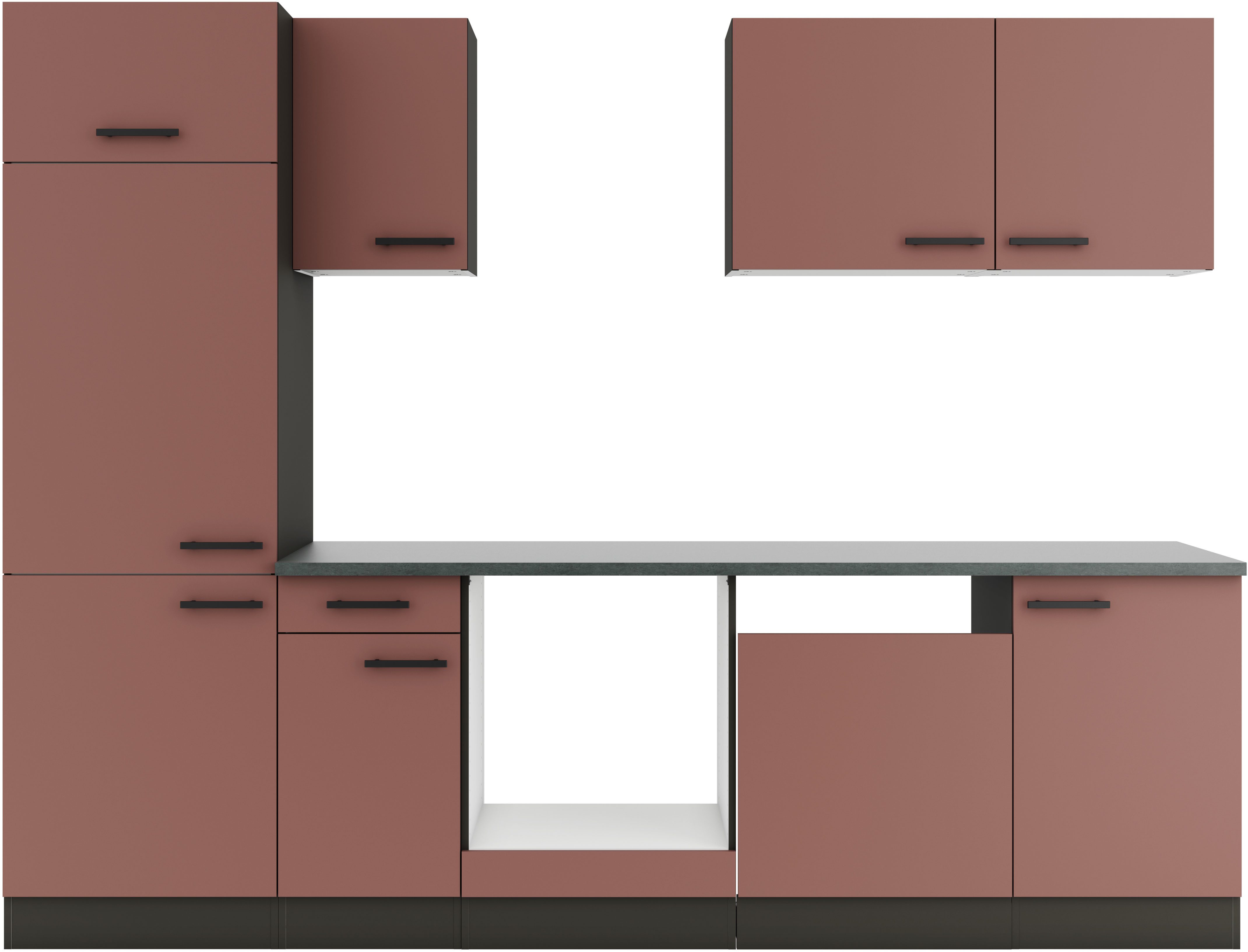 OPTIFIT Küchenzeile Palma, Breite 270 cm, wahlweise mit E-Geräten, seitenverkehrt stellbar