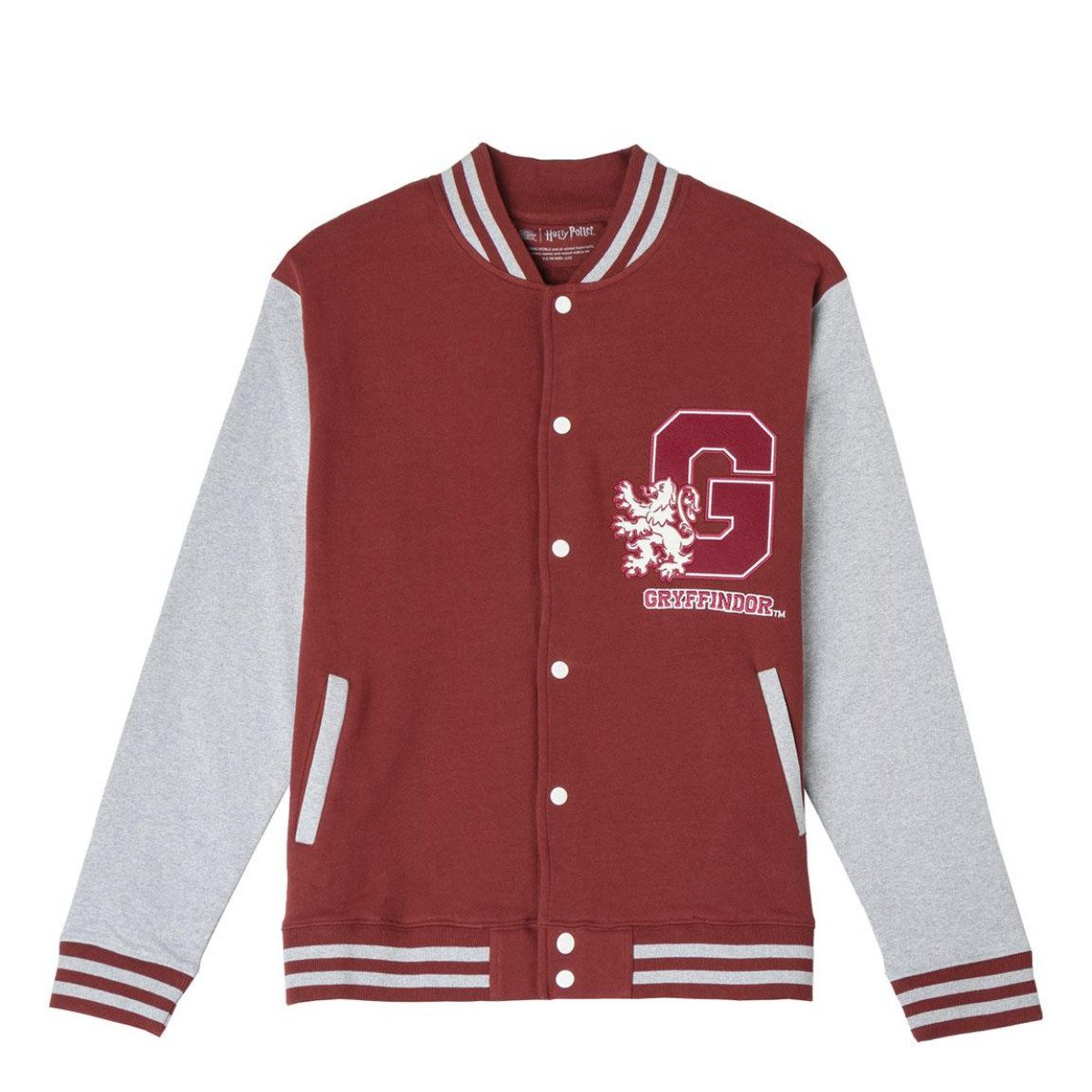 Harry Potter Collegejacke Gryffindor Zip Collegejacke Erwachsene für Alltag Freizeit Fan Outfit (Packung)
