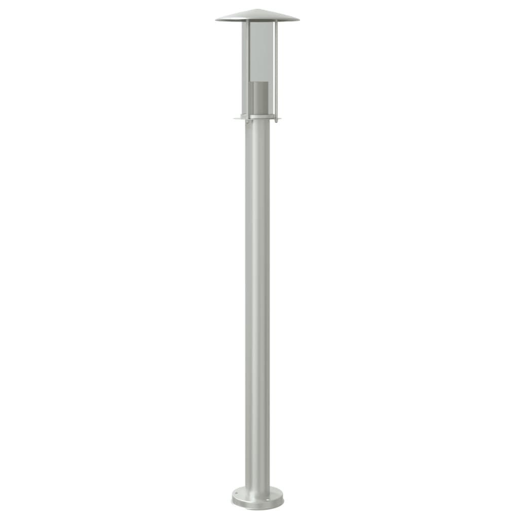 vidaXL Gartenleuchte Wegeleuchte Silbern 100 cm Edelstahl