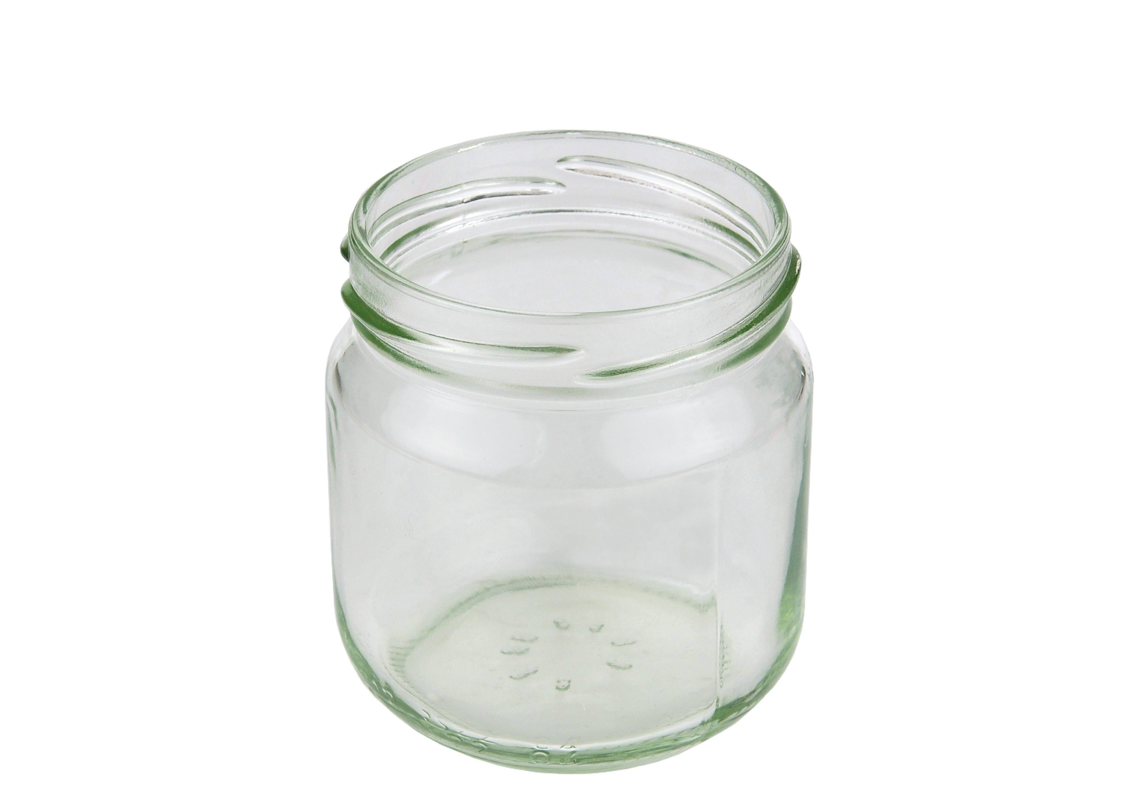 MamboCat Einmachglas 24er Set Rundglas 212 ml nieder To 66 Obst Dekor Deckel + Rezeptheft, Glas – Bild 3 von 4