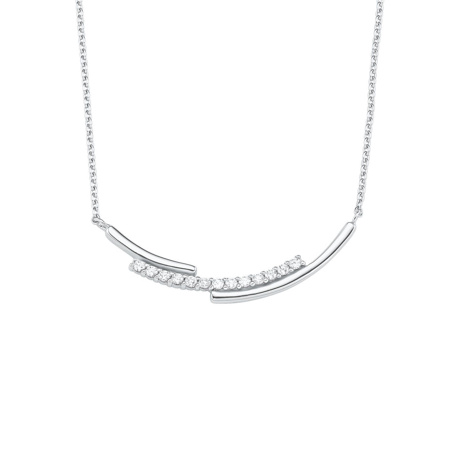 Amor Silberkette für Damen, Anhänger) Kette mit Zirkonia 925 (1-tlg., Silber, Sterling synth