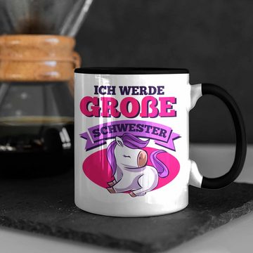 Trendation Tasse Tasse "Ich werde große Schwester" Süße Geschenkidee für werdende Gesc