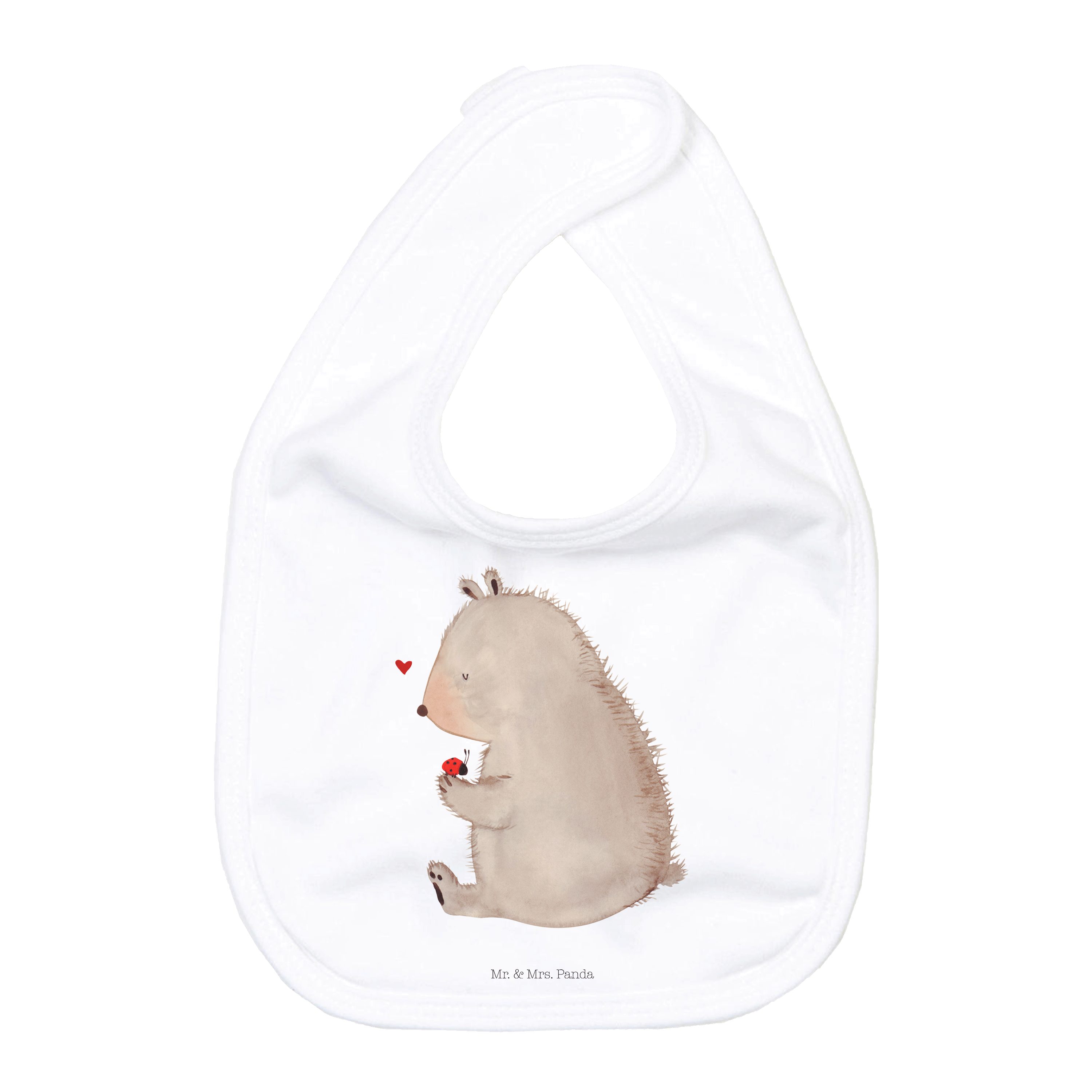 Tragetuch Bär Marienkäfer - Weiß - Geschenk, Baby, Baby Lätzchen, Motivation, T